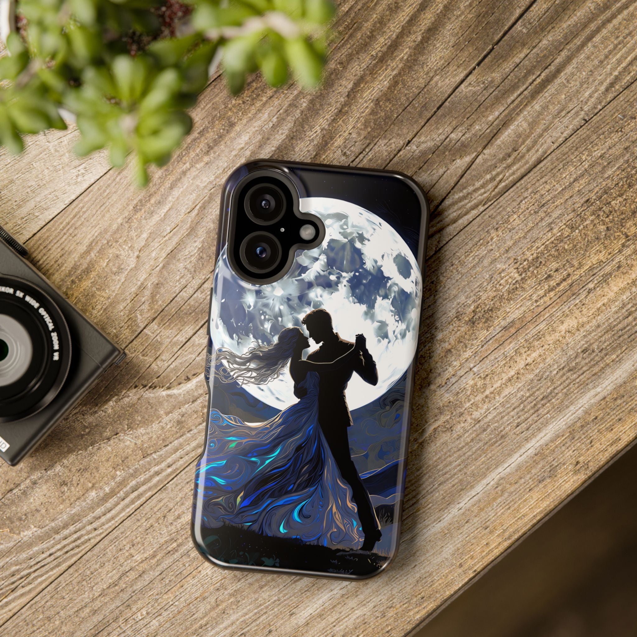 Romantic Moonlight Dance Magnetic Phone Case – iPhone 15–17 & Samsung Galaxy S26