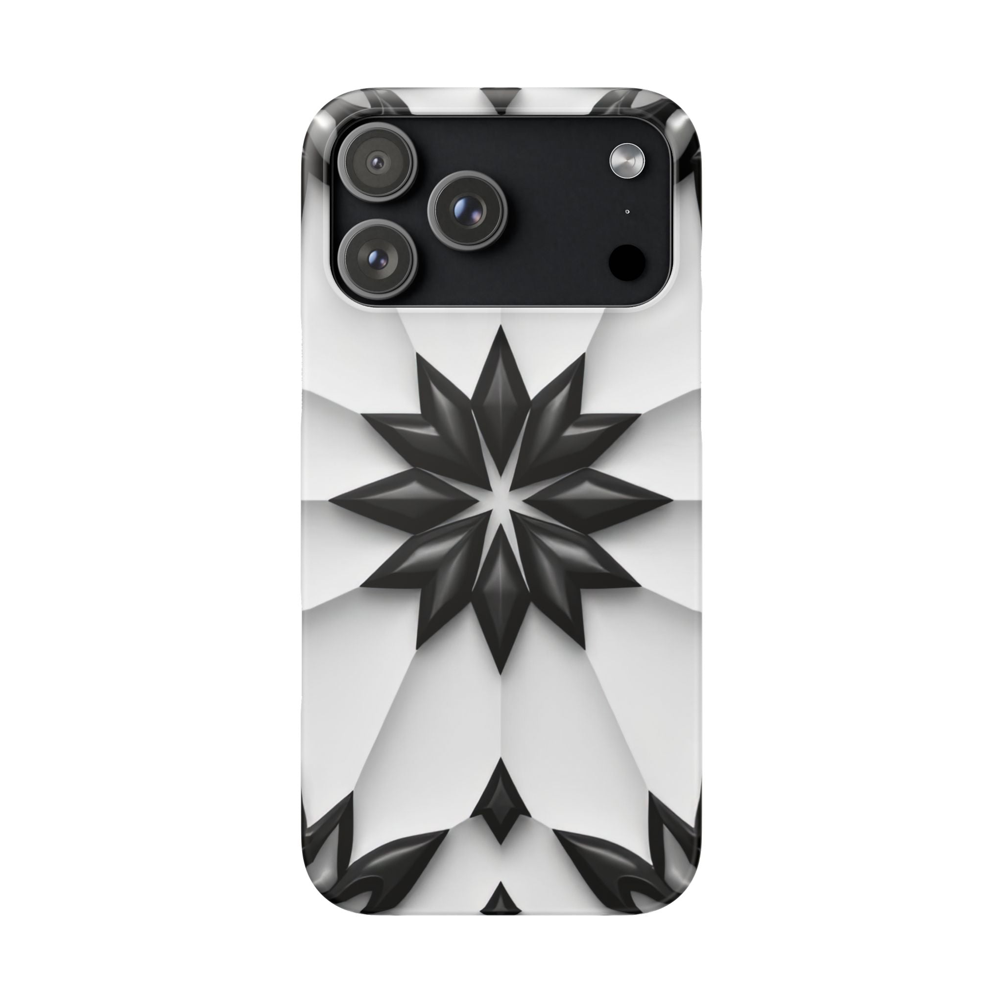 Black & White Geometric Snap Case for iPhone & Samsung Galaxy