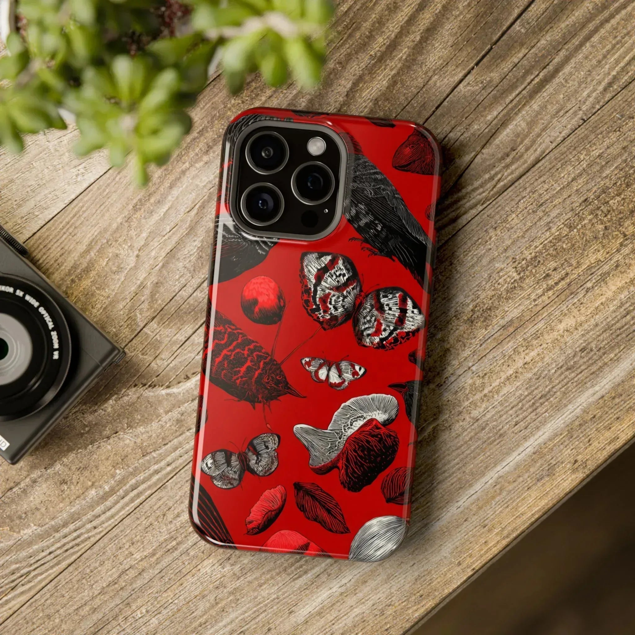 Crimson Wilderness Phone Case for iPhone 11-17 - KARARMDESIGN