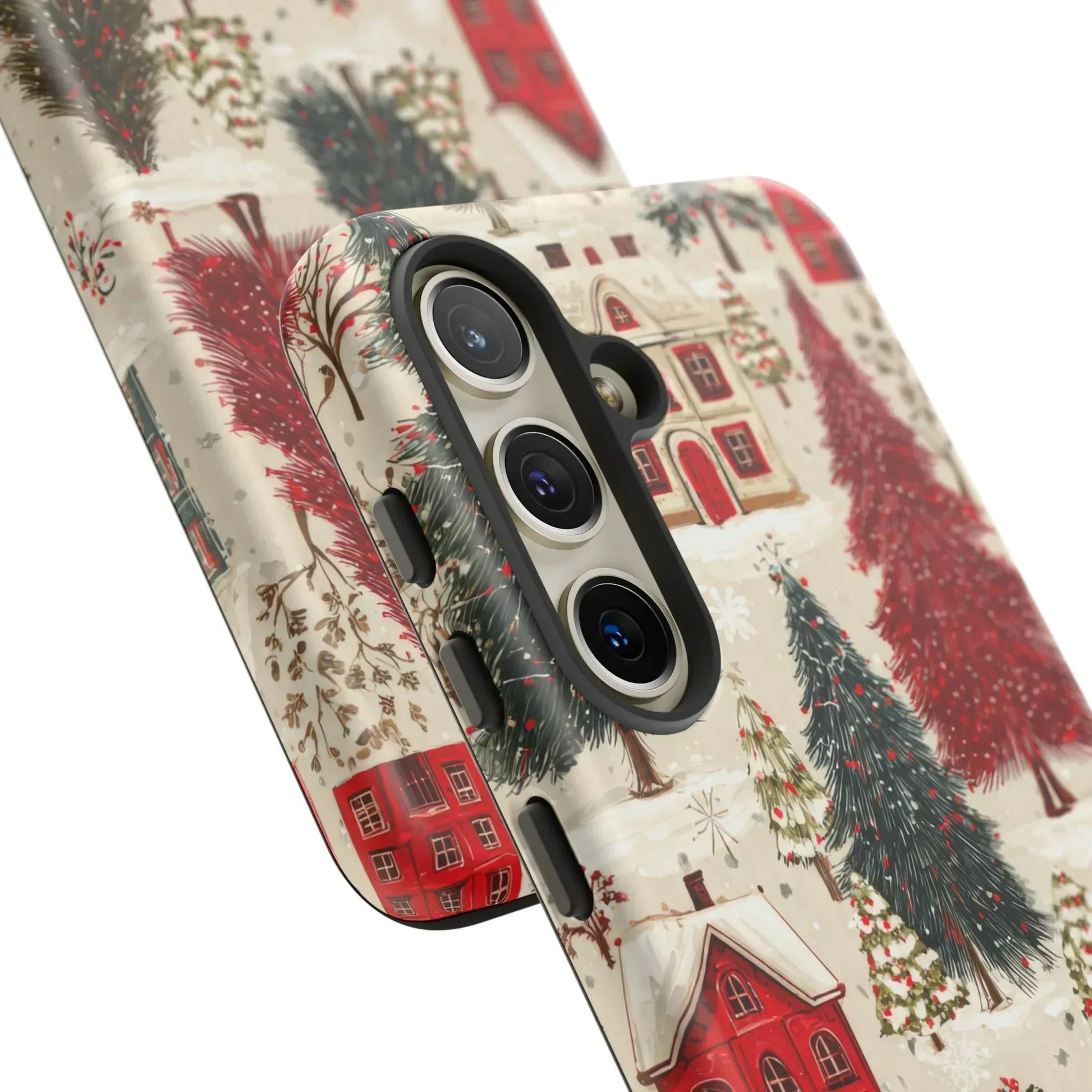 Cozy Winter Village Phone Case for iPhone 11-17 and Galaxy S10-S25 - KARARMDESIGN