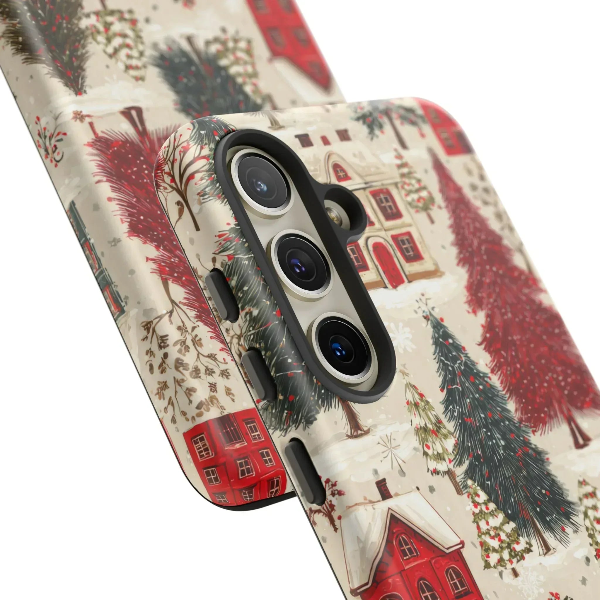 Cozy Winter Village Phone Case for iPhone 11-17 and Galaxy S10-S25 - KARARMDESIGN