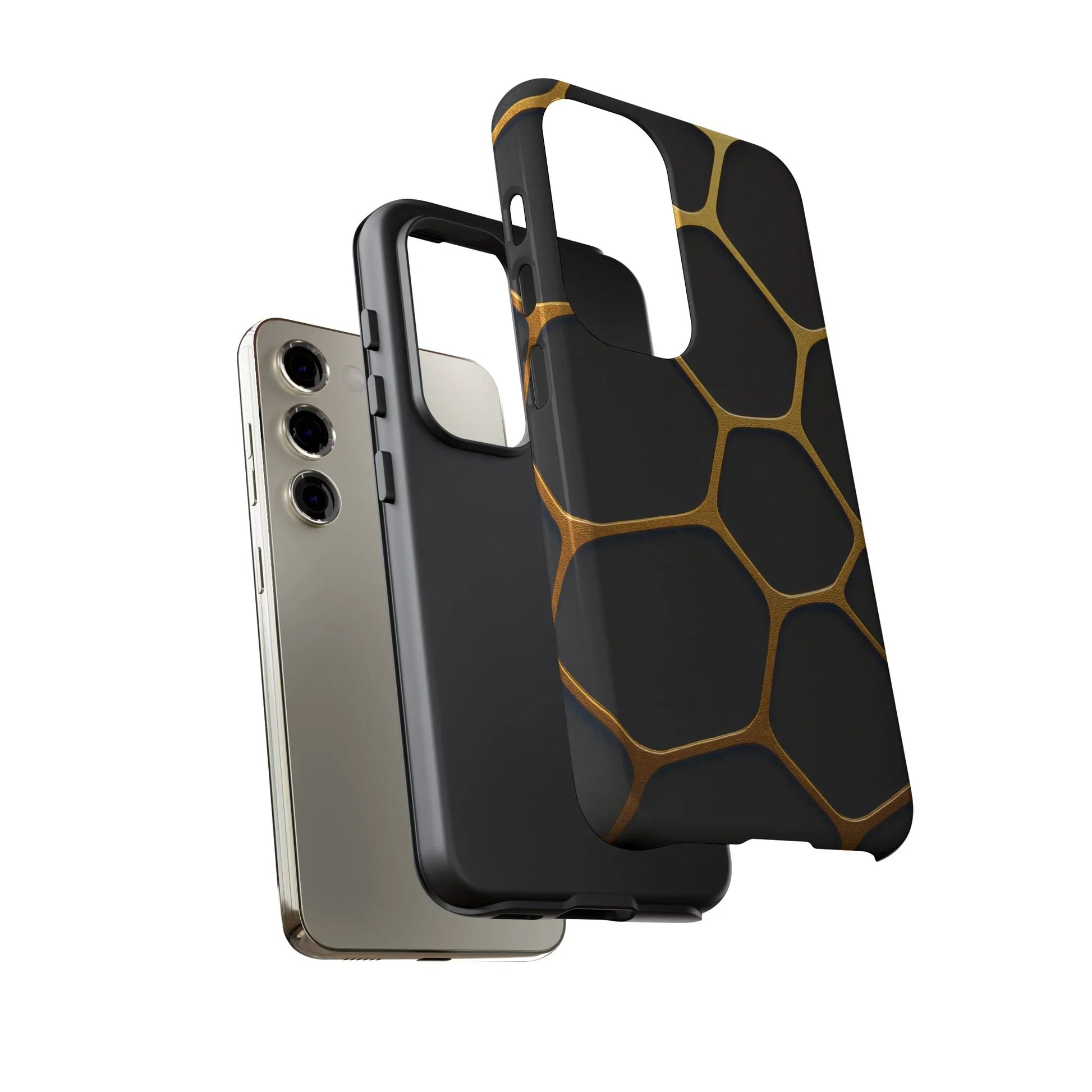 Golden Cellscape Phone Case for iPhone 8-16 and Galaxy S10-S25 Models - KarArmDesign