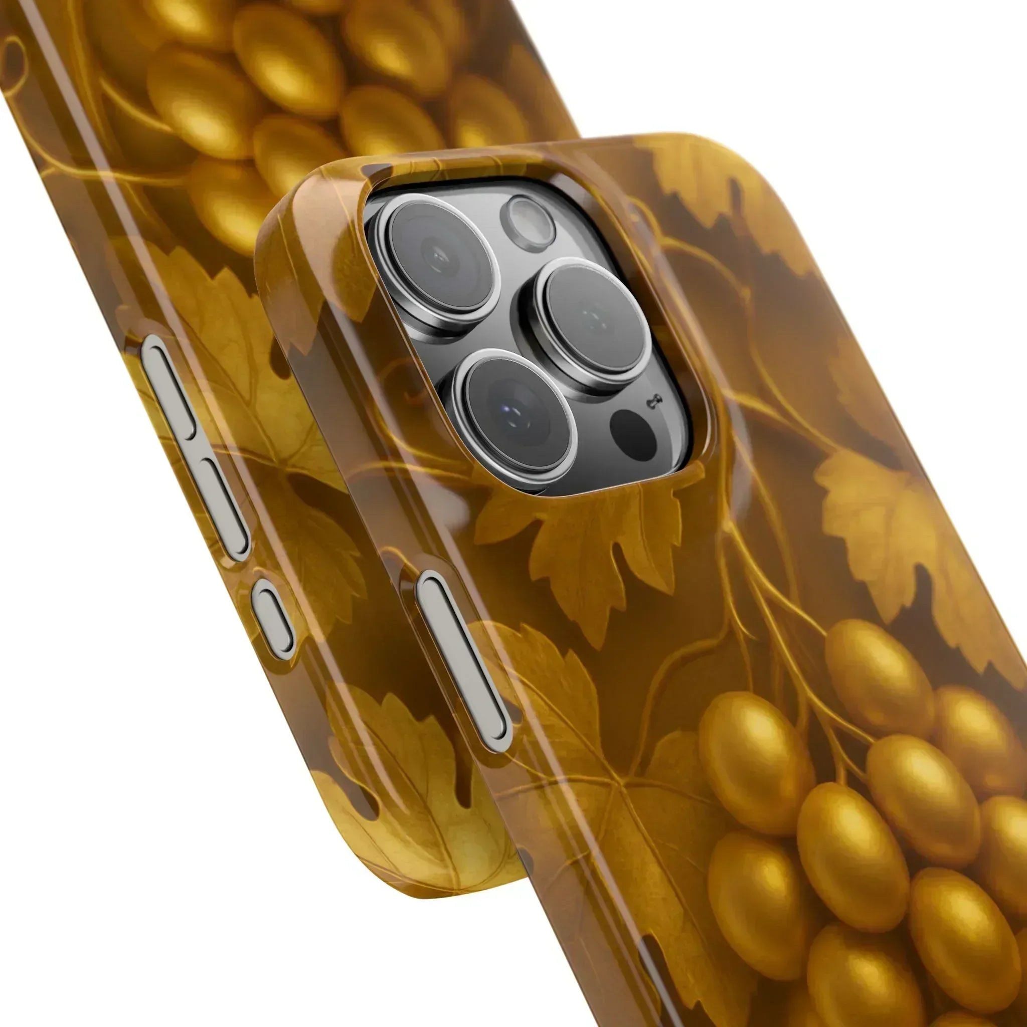 Golden Grapes Phone Case for iPhone 8–16 - KARARMDESIGN