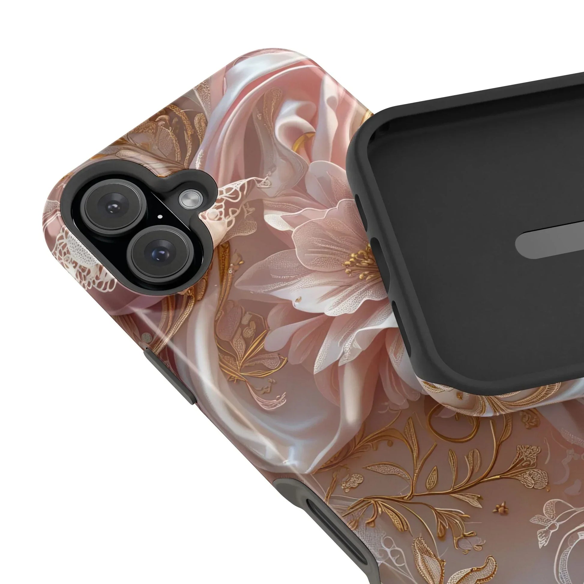 Elegant Floral Impact-Resistant Phone Case for iPhone 12-16 and Samsung Galaxy S21-S22 Models - KarArmDesign