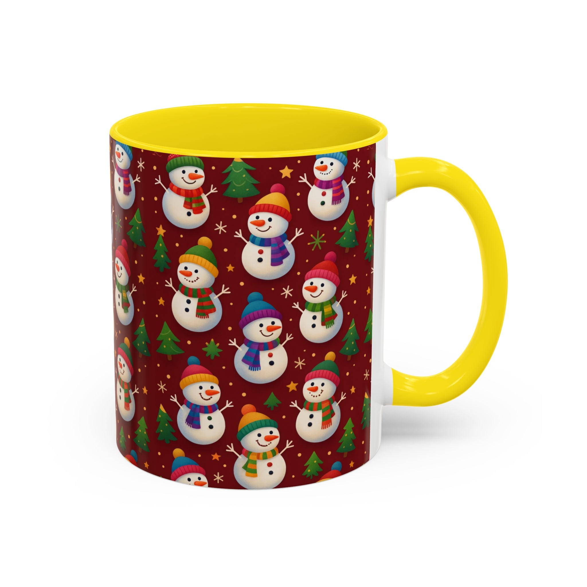 Festive Snowman Parade Accent Coffee Mug (11oz)