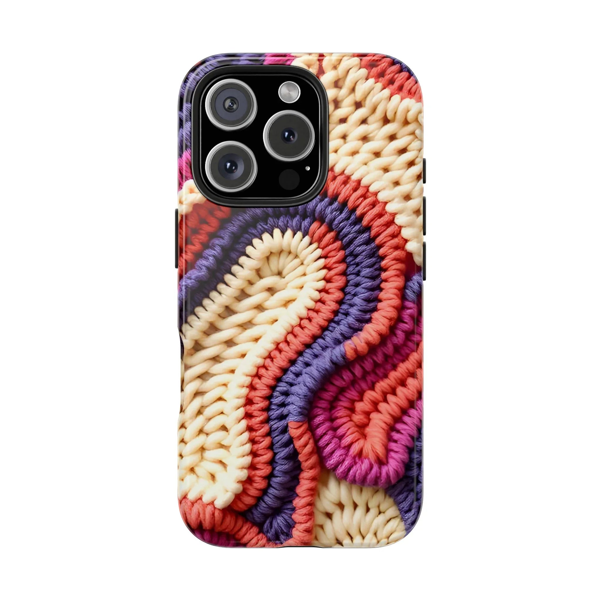 Handwoven Textile Art Phone Case for iPhone 11-17 and Galaxy S21-S25 - KARARMDESIGN