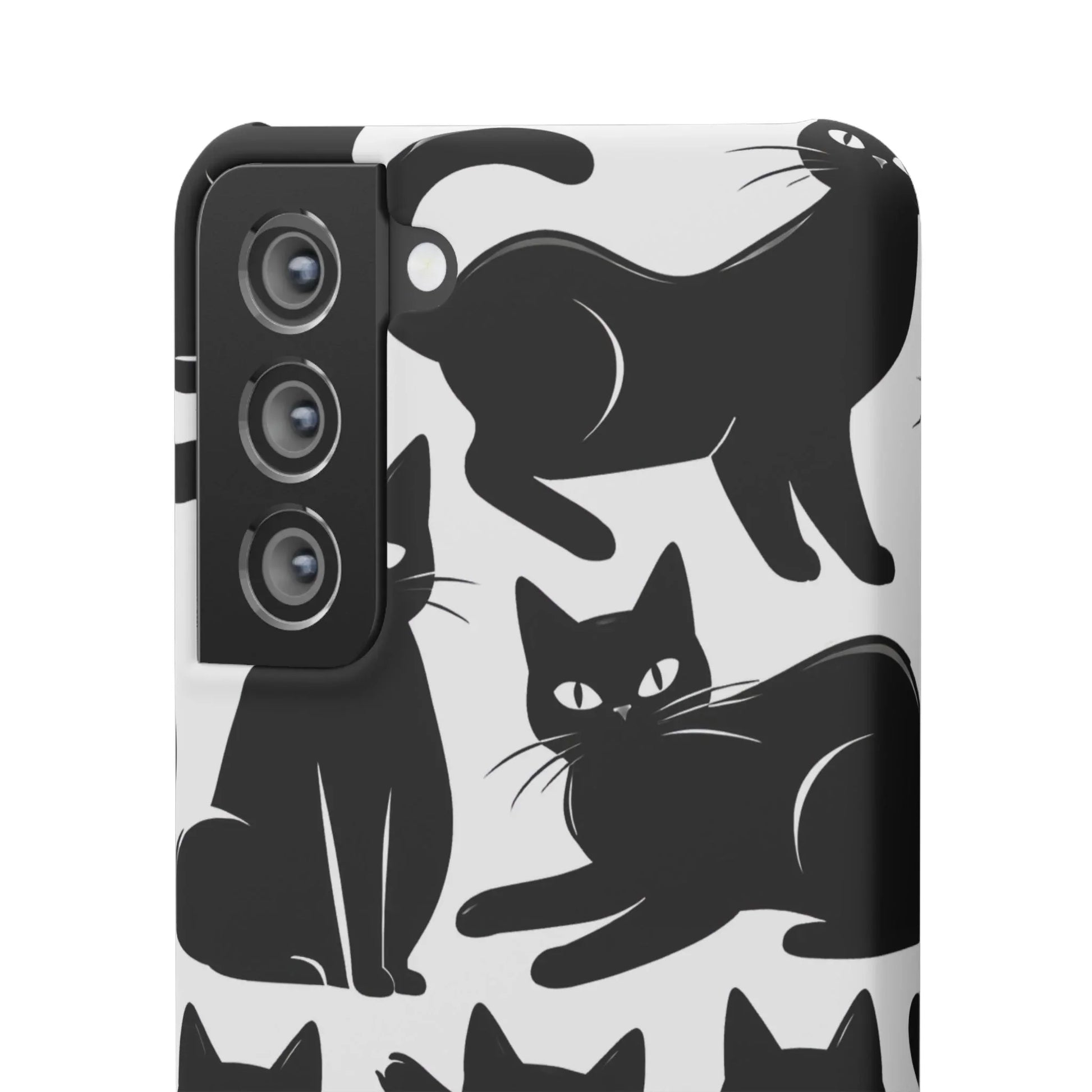 Black Cats Phone Case for iPhone 11-17 and Galaxy S20-S25 - KARARMDESIGN