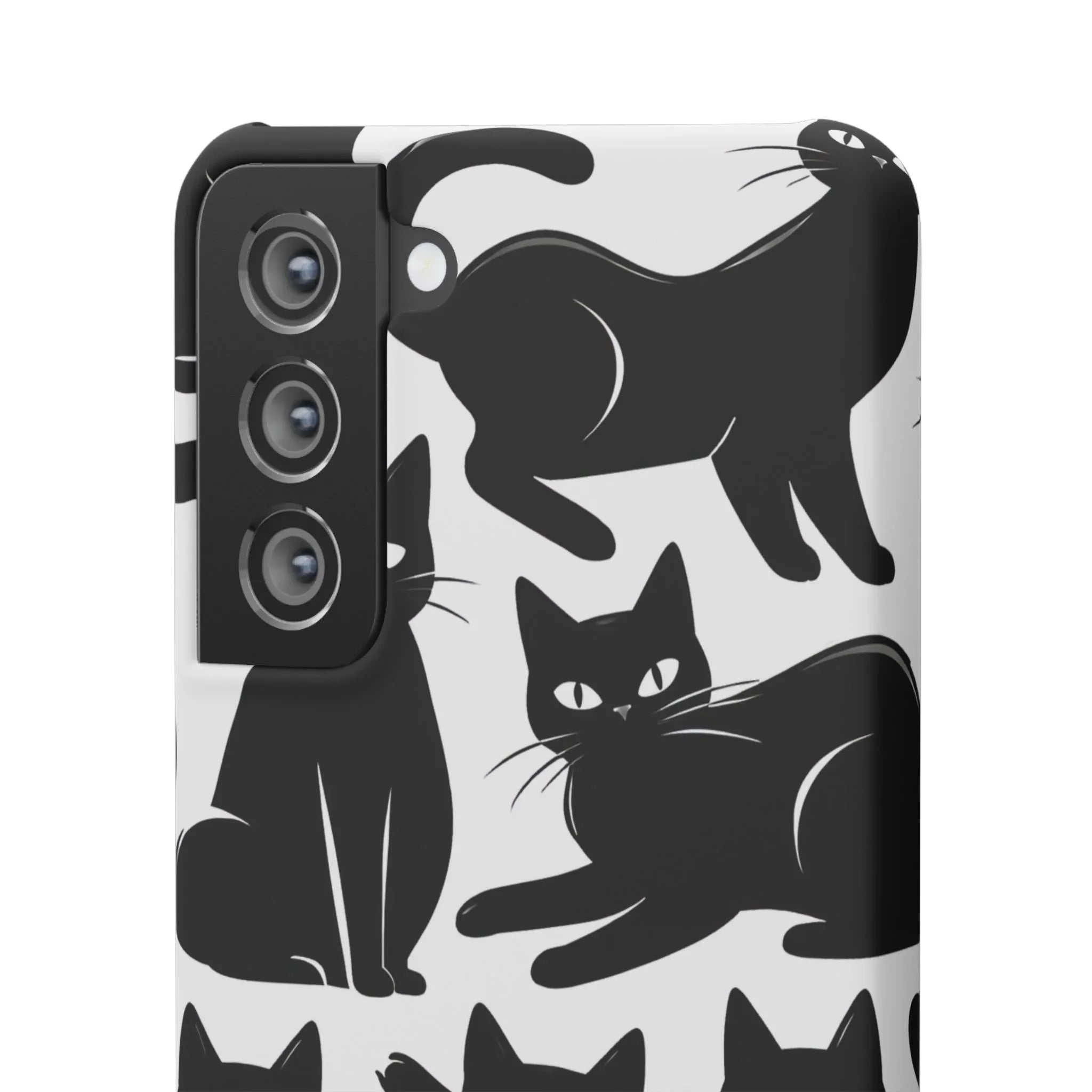 Black Cats Phone Case for iPhone 11-17 and Galaxy S20-S25 - KARARMDESIGN