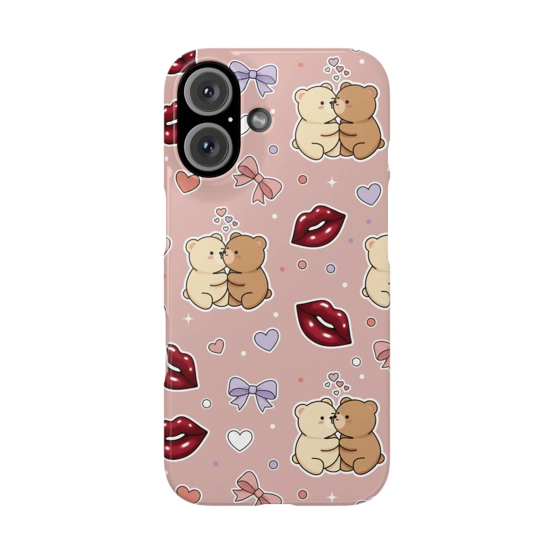 Bear Hug Bliss Phone Case for iPhone 11-17 - KARARMDESIGN