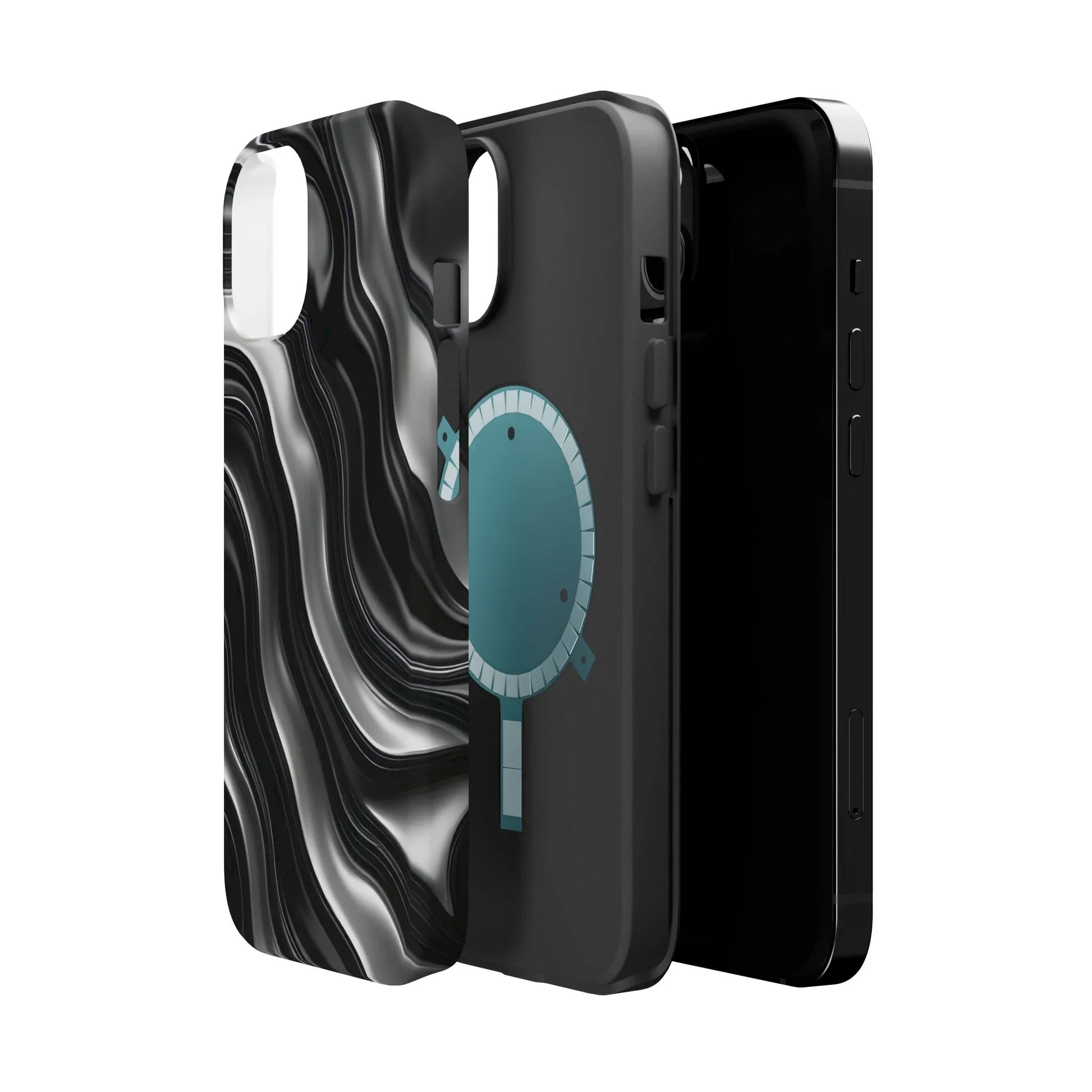 Wavy Illusion Marble Phone Case for iPhone 13-17 - KARARMDESIGN
