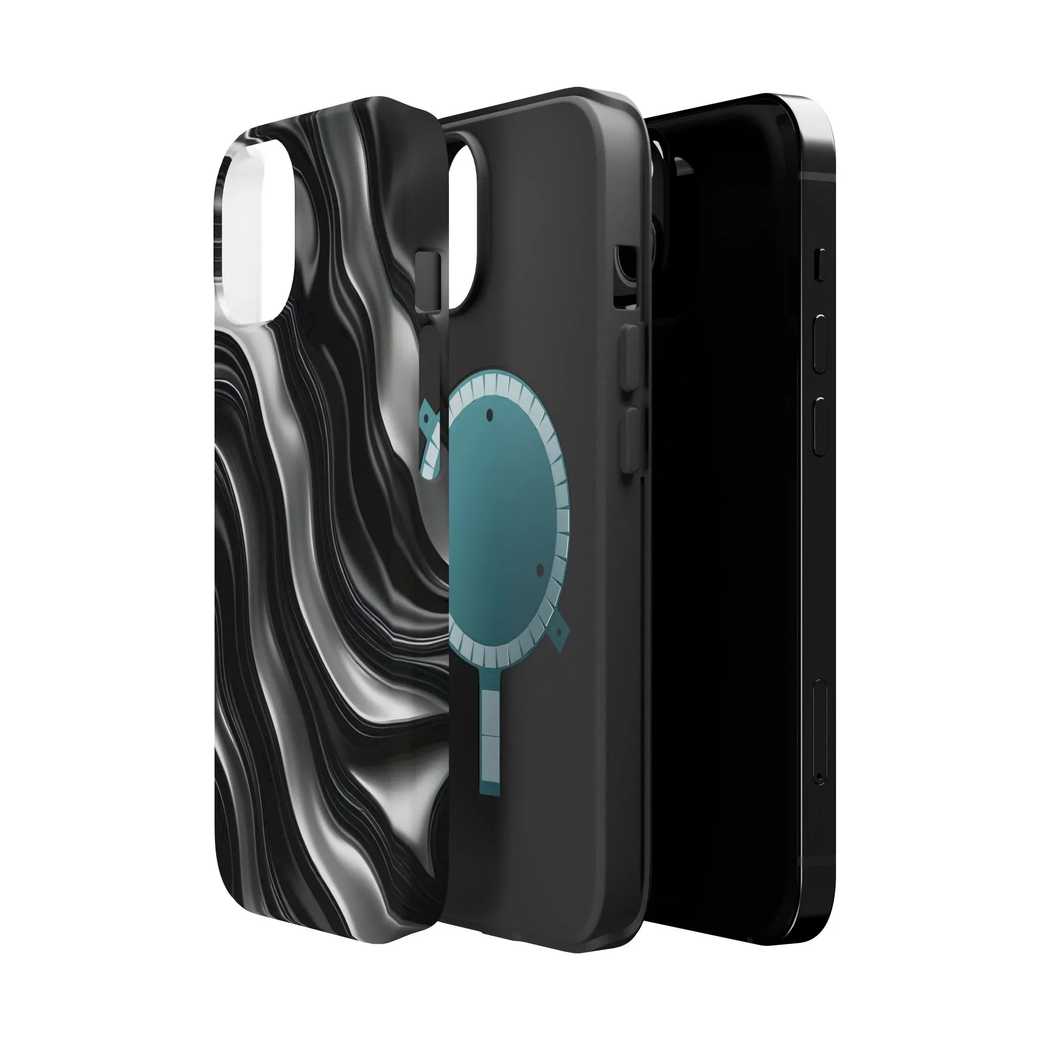 Wavy Illusion Marble Phone Case for iPhone 13-17 - KARARMDESIGN