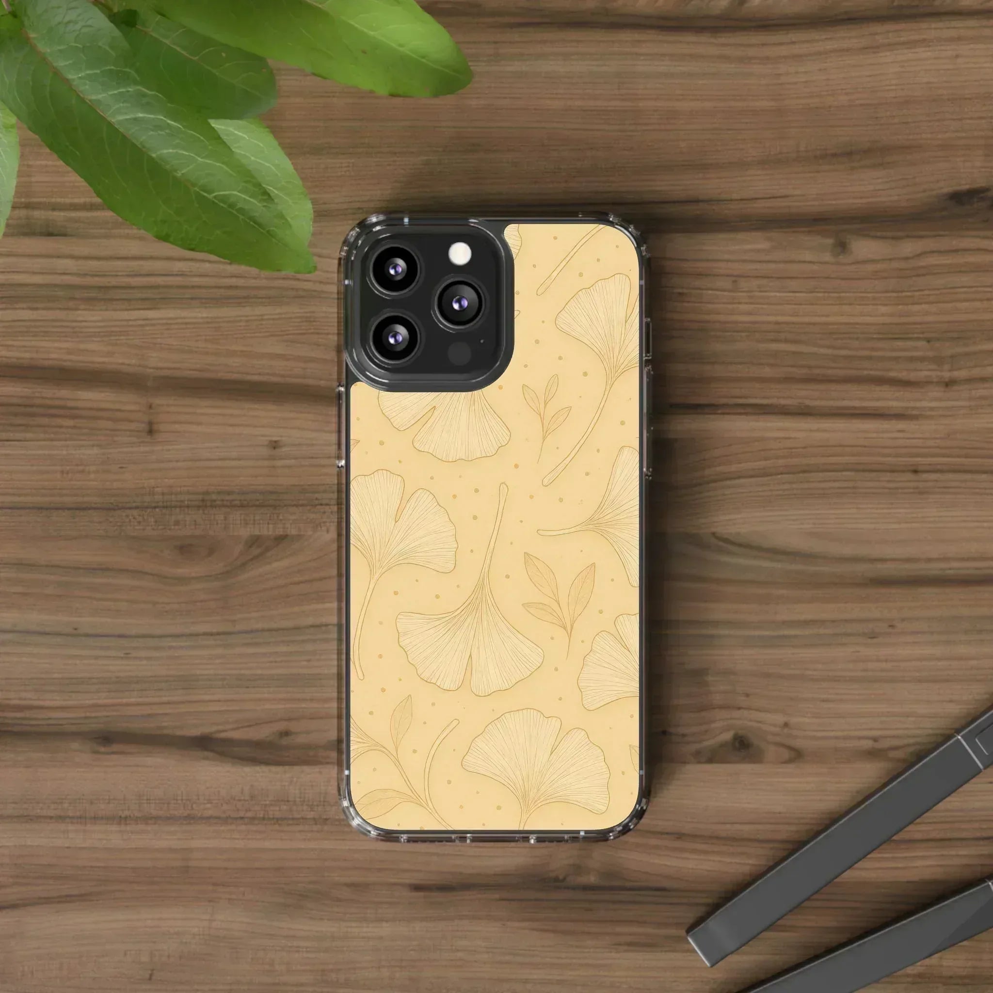 Ginkgo floral phone case for iPhone 12-16 and Galaxy S21 - KARARMDESIGN