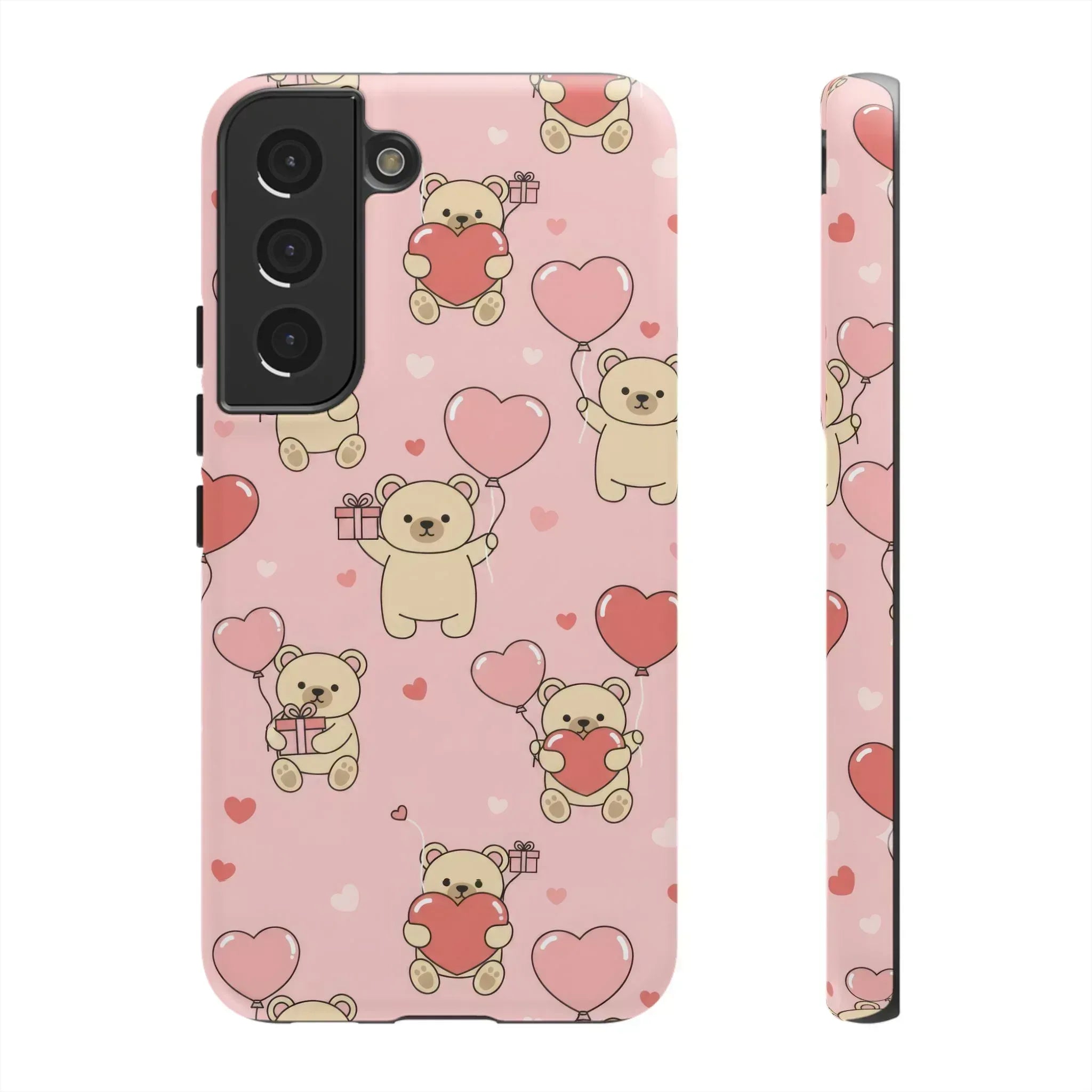 Teddy's Valentine Parade Phone Case for iPhone 11-17 and Galaxy S21-S25 - KARARMDESIGN