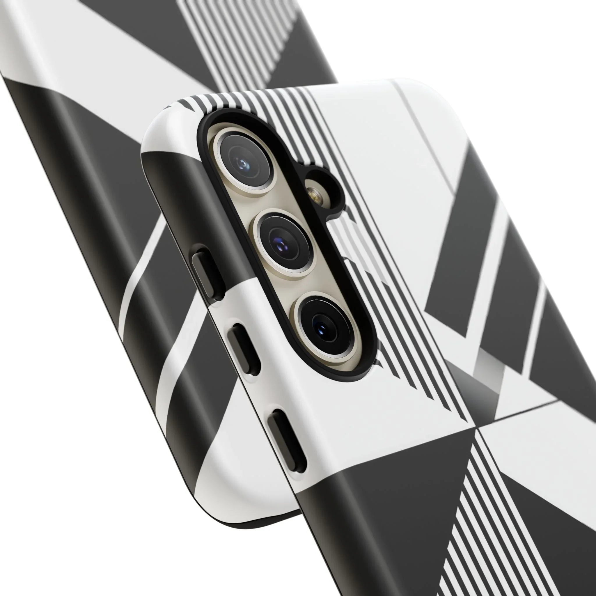 Monochrome Tough Phone Case for iPhone 11-16 and Galaxy S20–S25 - KARARMDESIGN