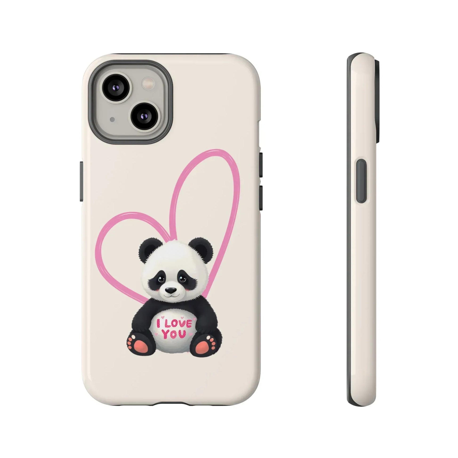 Cute Panda Heart Love Phone Case for iPhone 8-16 - KARARMDESIGN