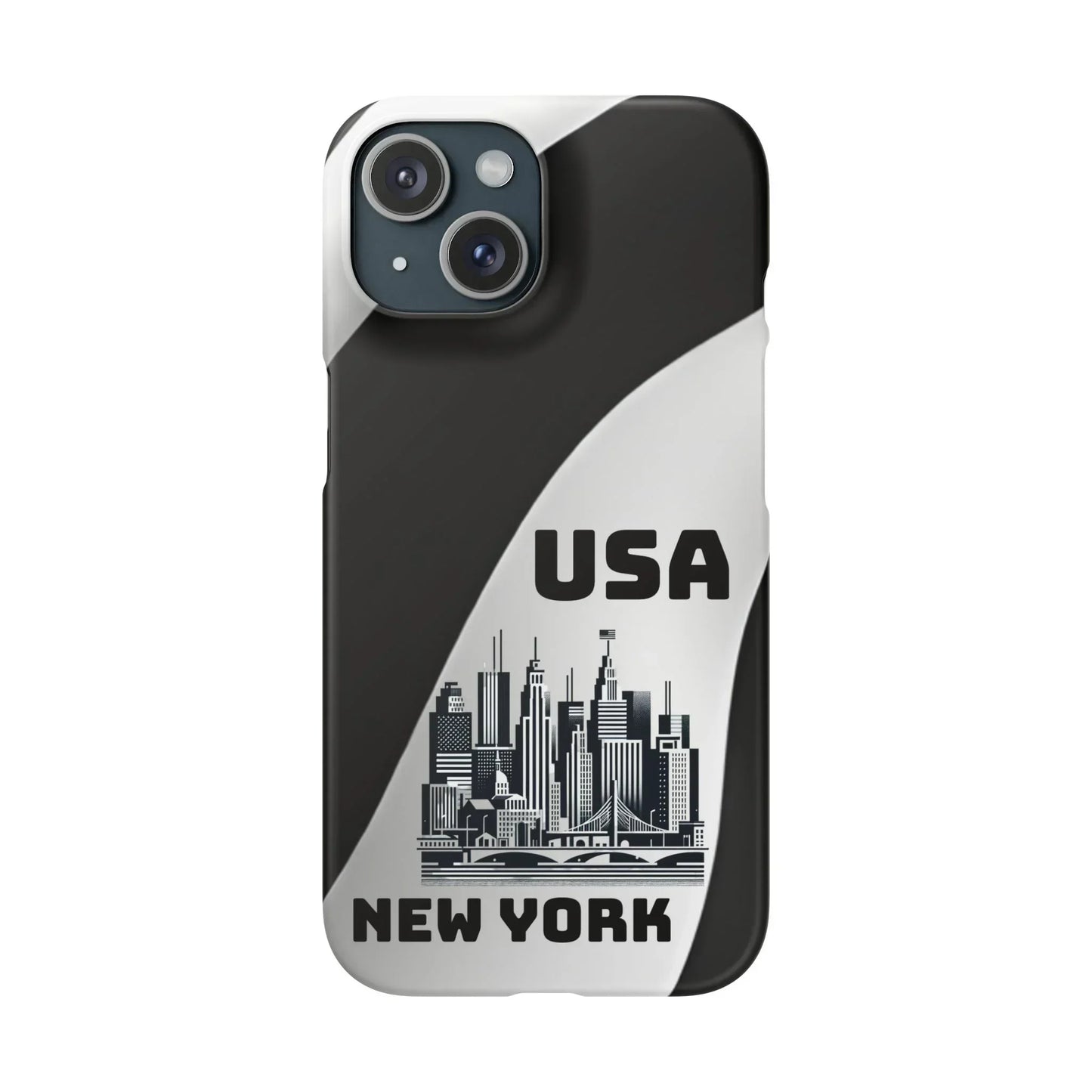 Monochrome New York City Skyline Phone Case for iPhone, Galaxy & Pixel - KarArmDesign