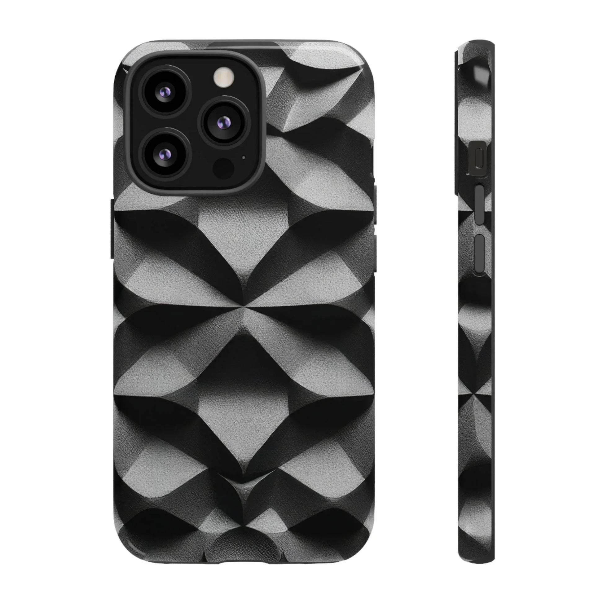 3D Geometric Phone Case for iPhone 8–17 - KARARMDESIGN