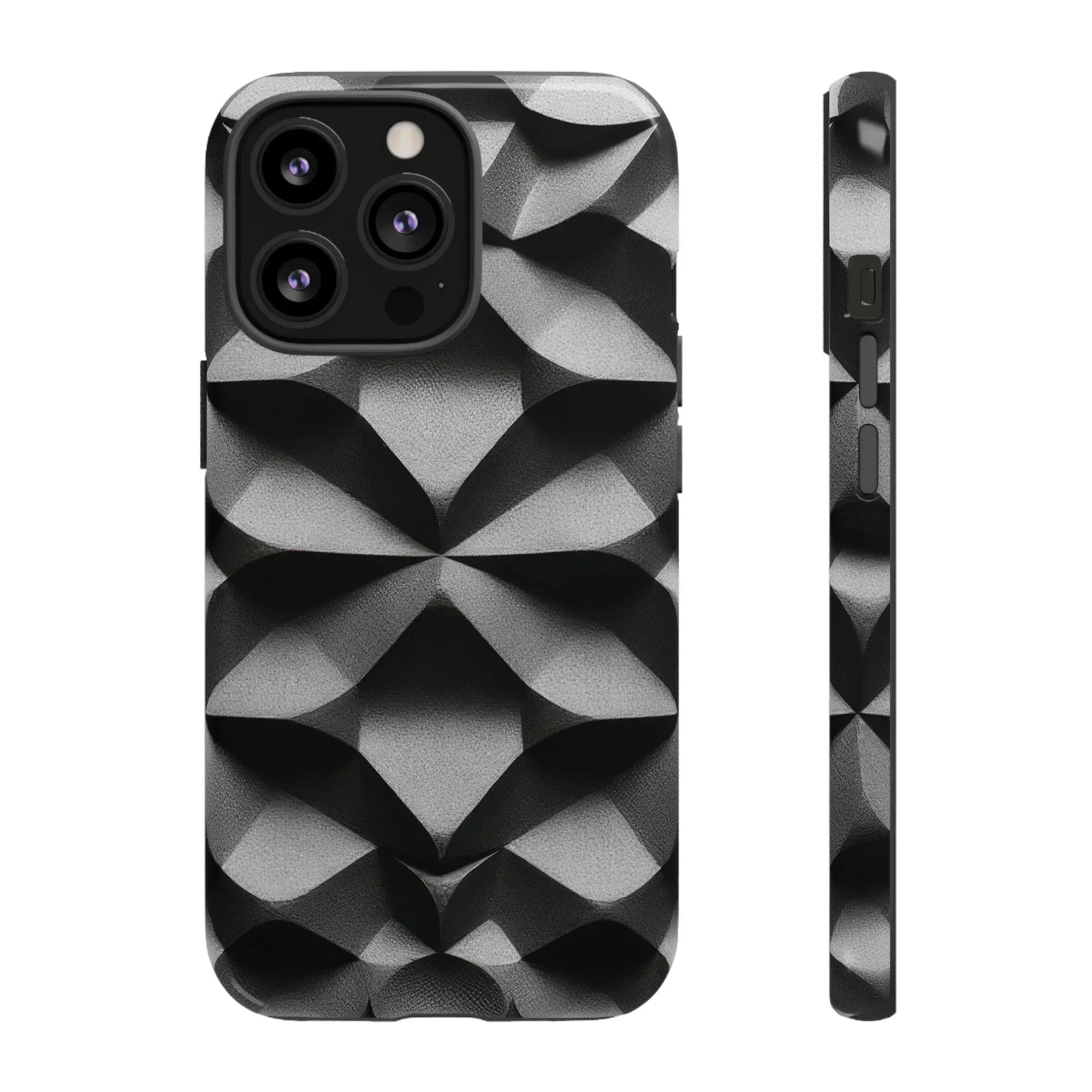 3D Geometric Phone Case for iPhone 8–17 - KARARMDESIGN