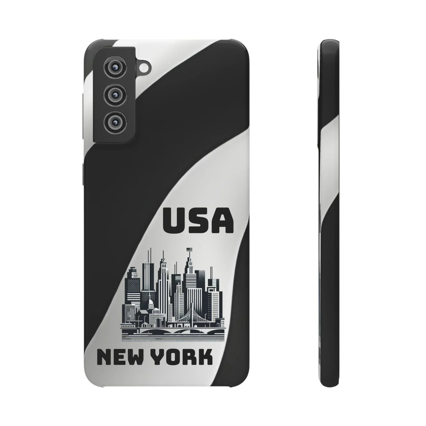 Monochrome New York City Skyline Phone Case for iPhone, Galaxy & Pixel - KarArmDesign