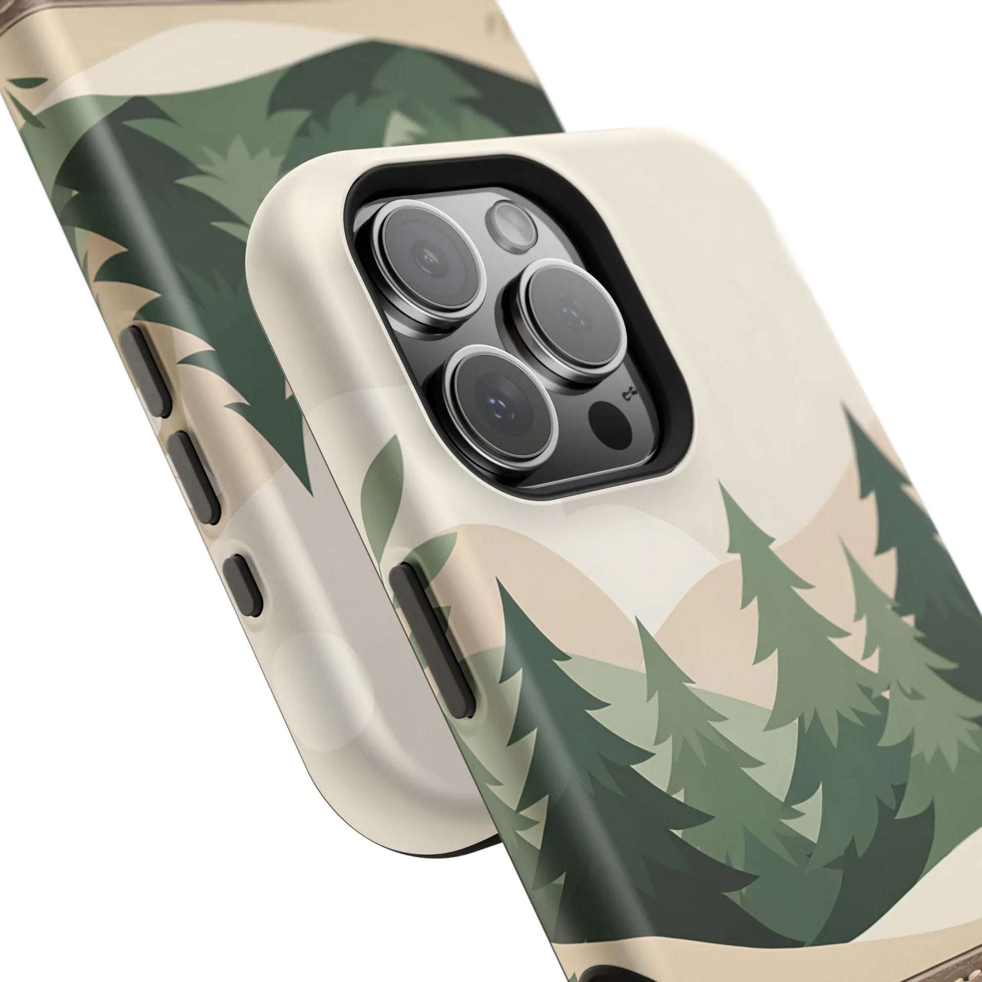 Forest Leather Phone Case for iPhone 11-17 and Galaxy S21-S25 - KARARMDESIGN
