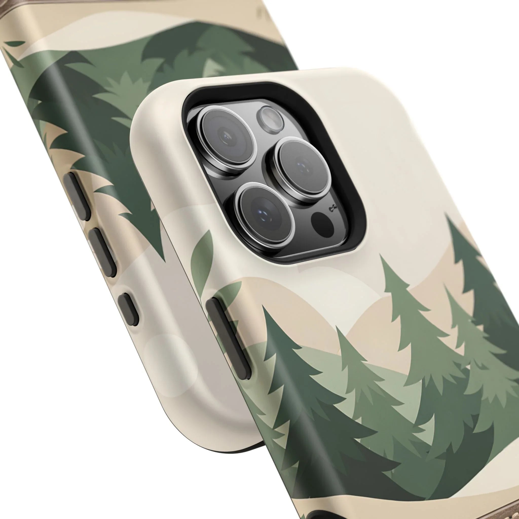 Forest Leather Phone Case for iPhone 11-17 and Galaxy S21-S25 - KARARMDESIGN
