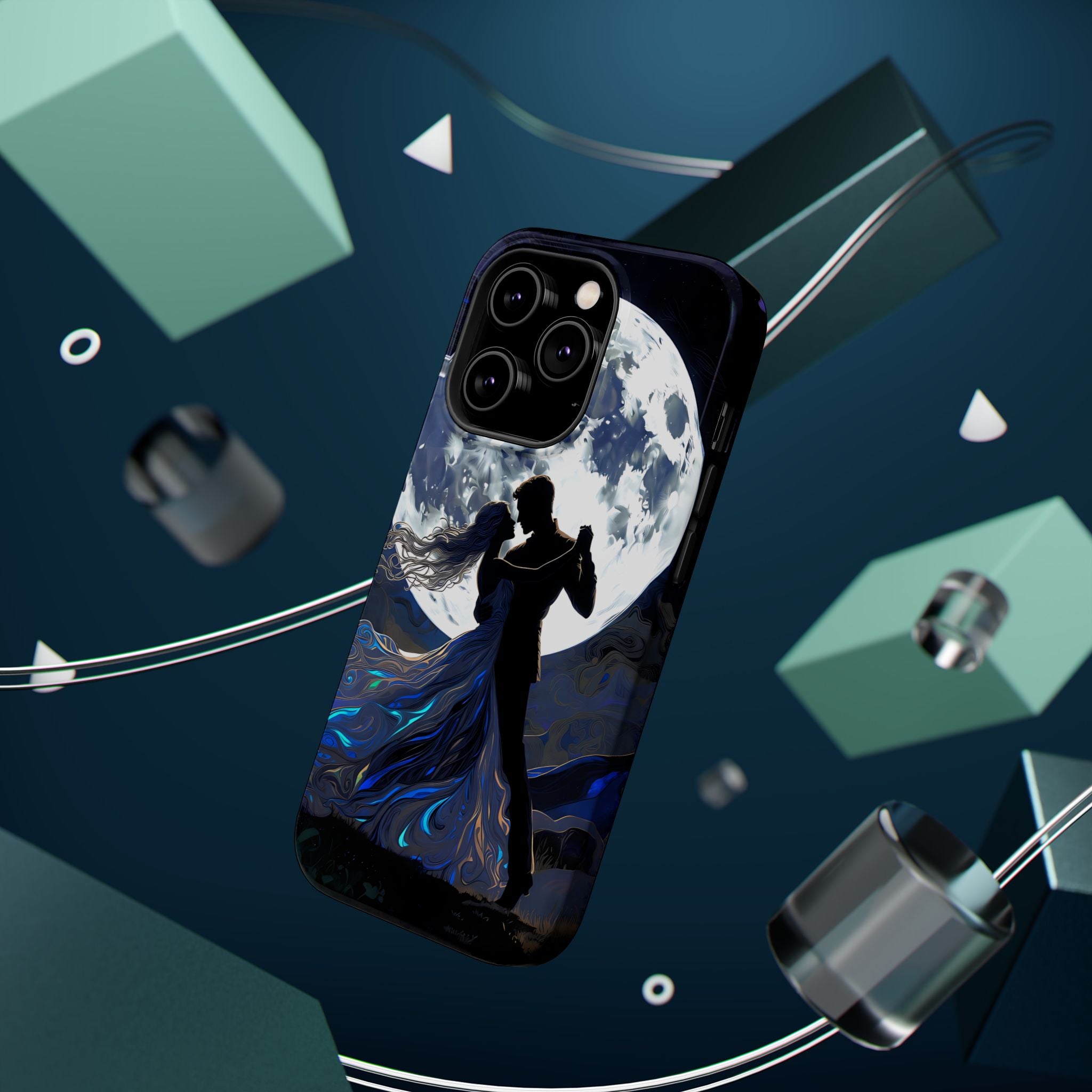 Romantic Moonlight Dance Magnetic Phone Case – iPhone 15–17 & Samsung Galaxy S26