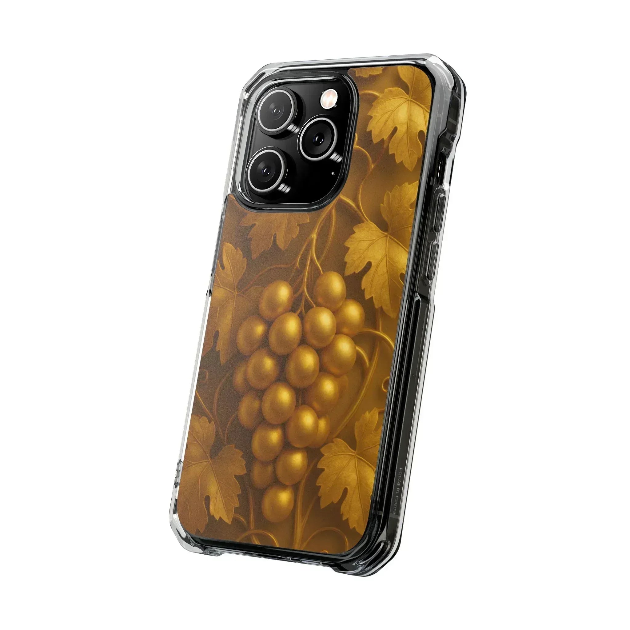 Golden Grapes Phone Case for iPhone 14–16 - KARARMDESIGN