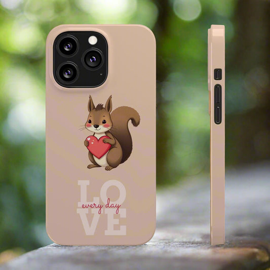 Cute Squirrel Phone Case for iPhone 7 to 16 Series Models - KarArmDesign