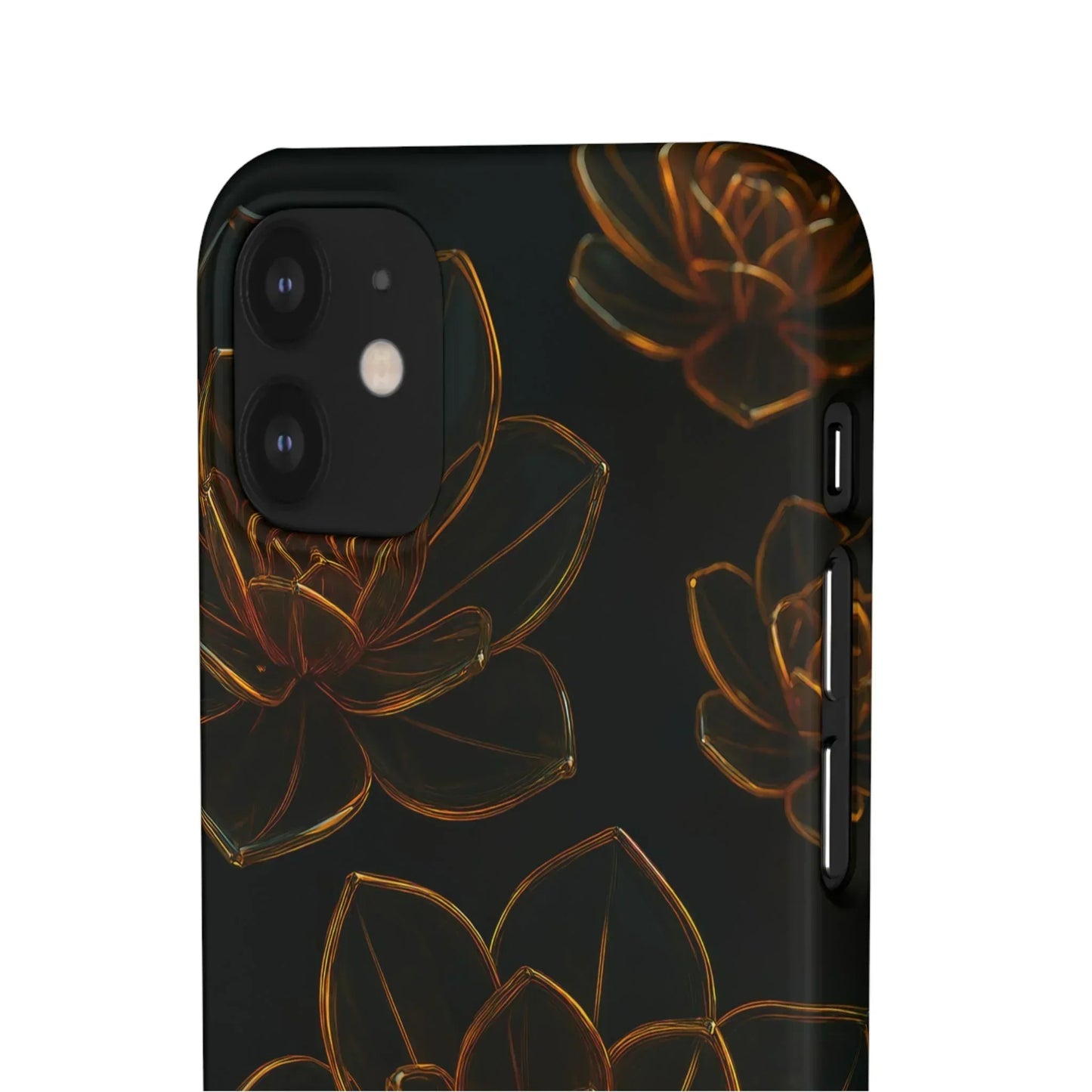 Glass Flower Phone Case for iPhone 7-16 and Galaxy S10-S24 Models