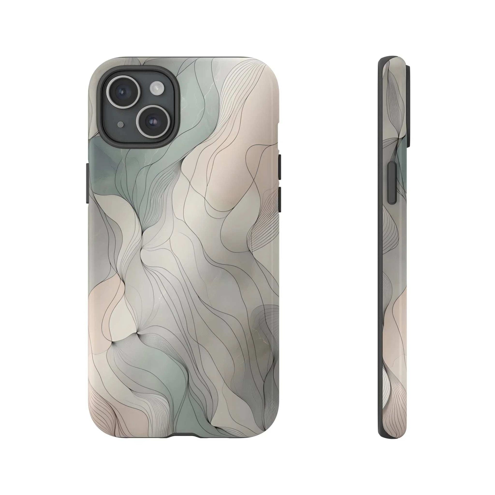 Pastel Wave Phone Case – Minimalist Design for iPhone & Pixel - KARARMDESIGN