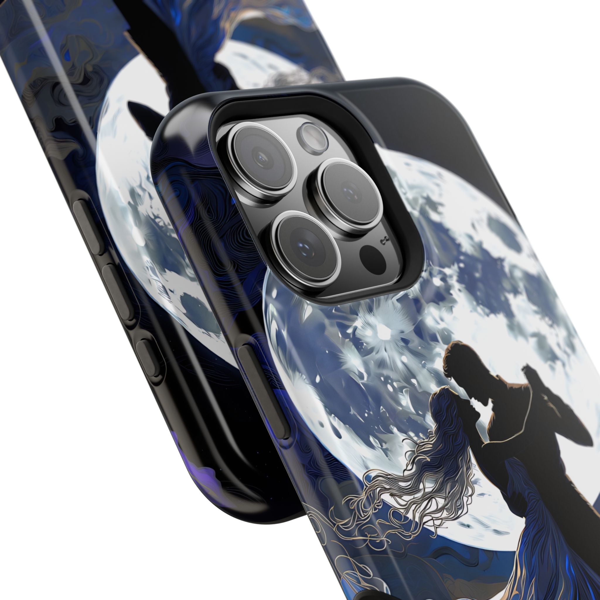 Romantic Moonlight Dance Magnetic Phone Case – iPhone 15–17 & Samsung Galaxy S26