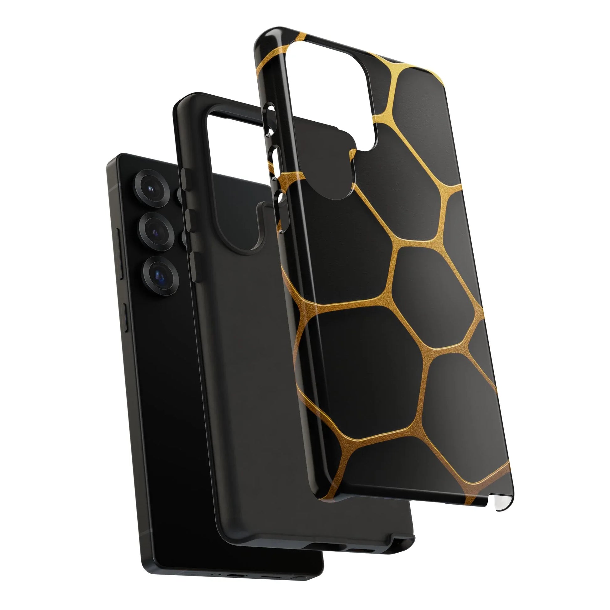 Golden Cellscape Phone Case for iPhone 8-17 and Galaxy S20-S25 - KARARMDESIGN