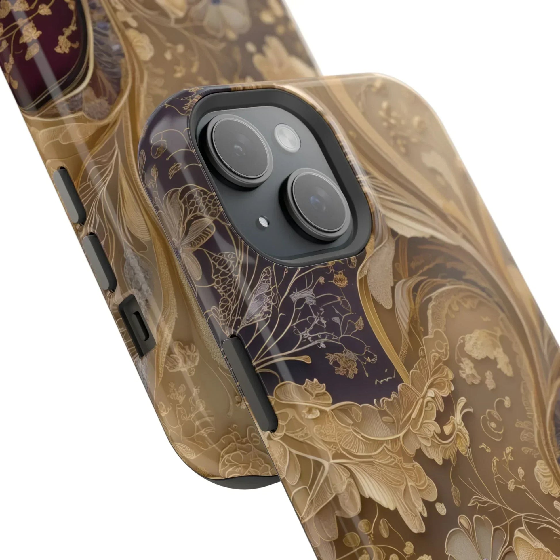 Botanical Luxury Design Impact-Resistant Phone Case for iPhone 12-16 and Galaxy S21-S22 Models - KarArmDesign