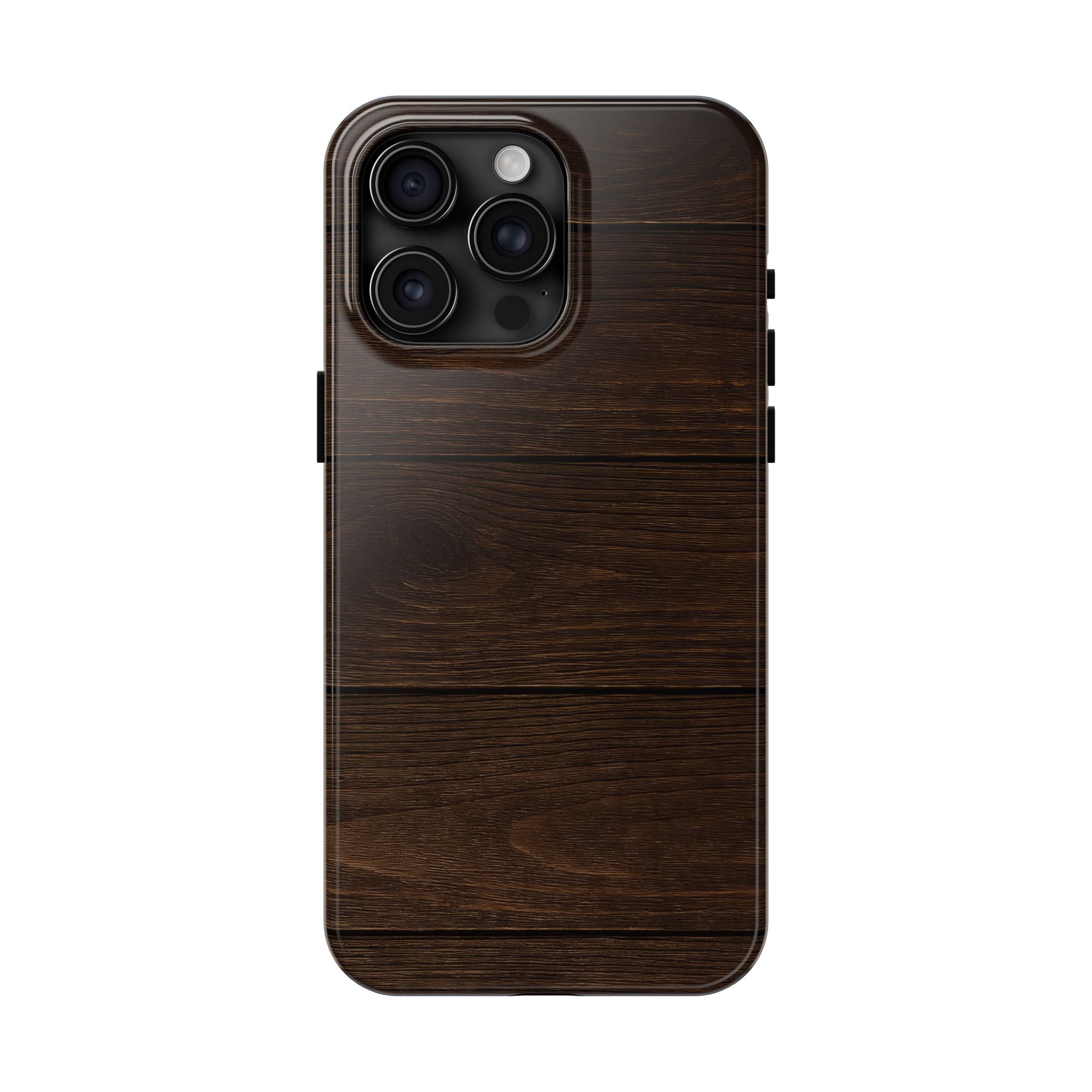 Dark Wood Grain Tough Case for iPhone & Samsung Galaxy