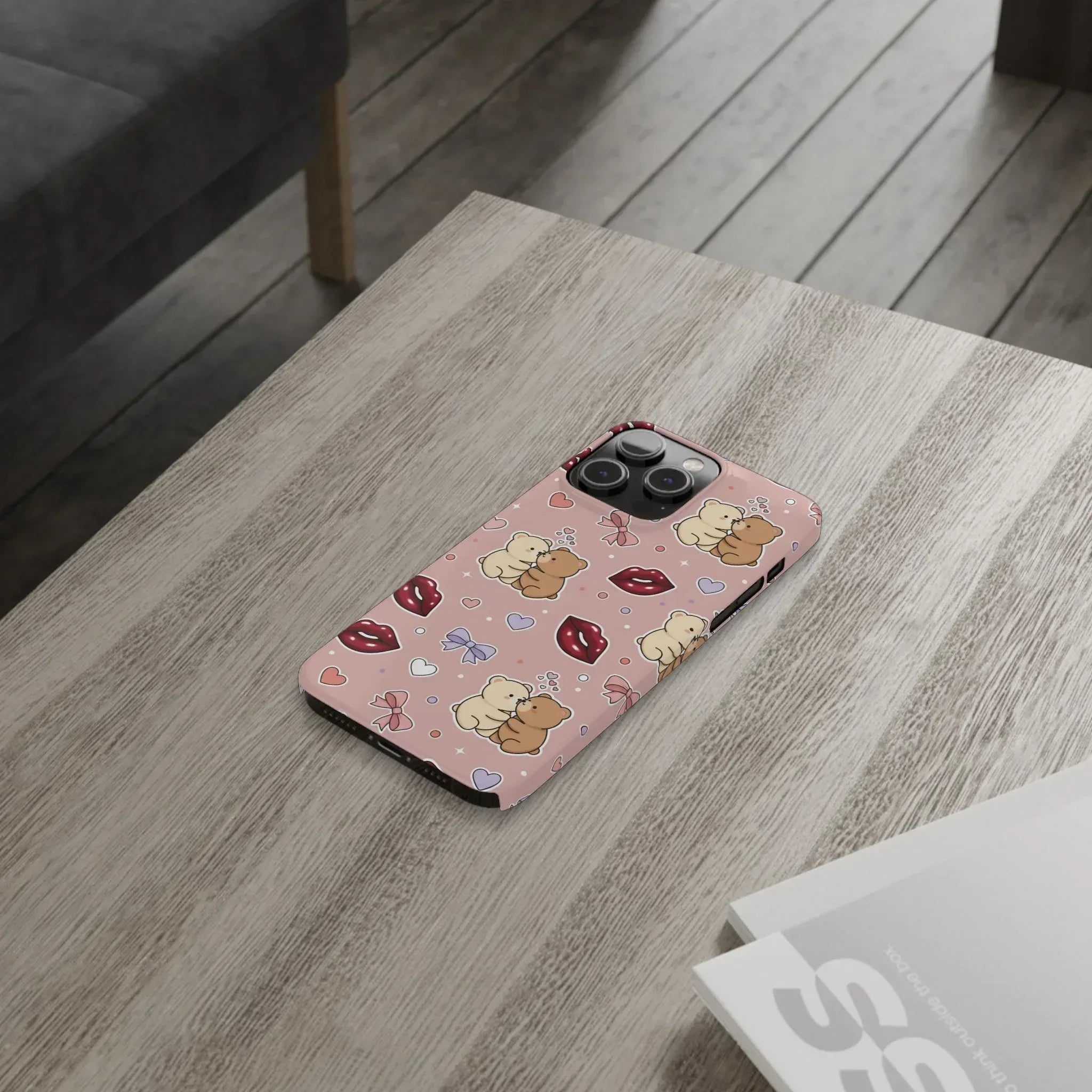 Bear Hug Bliss Phone Case for iPhone 11-17 - KARARMDESIGN