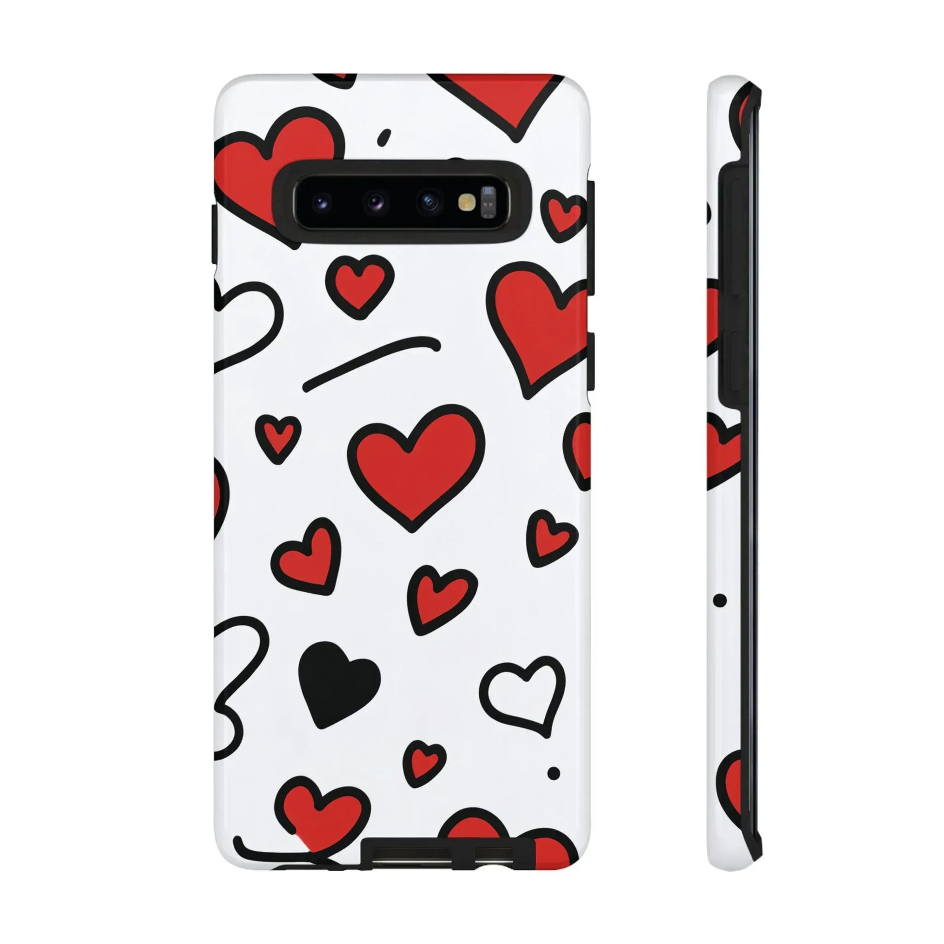 Scattered Hearts Phone Case for iPhone 11-17 and Galaxy S10-S25 - KARARMDESIGN
