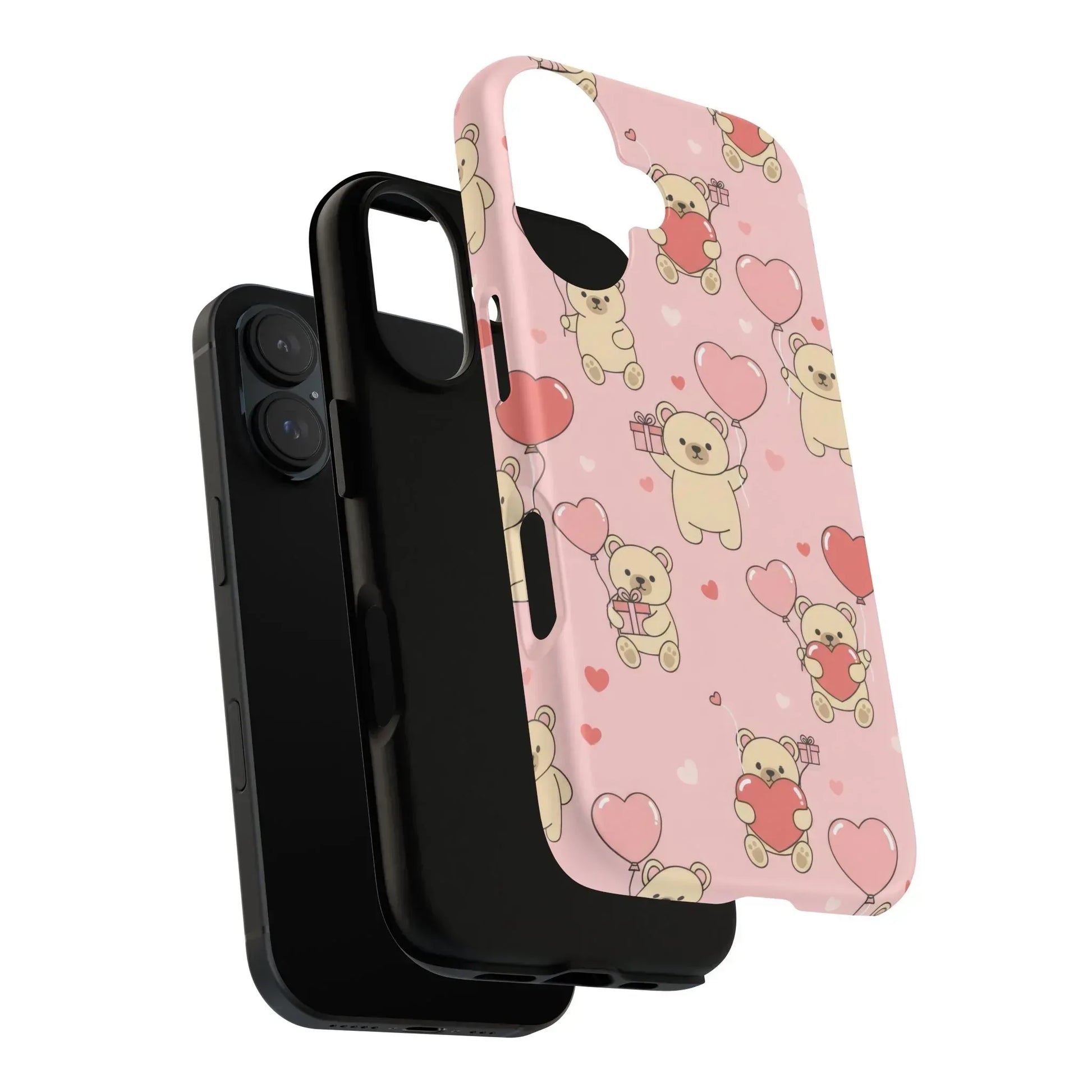 Teddy's Valentine Parade Phone Case for iPhone 11-17 and Galaxy S21-S25 - KARARMDESIGN