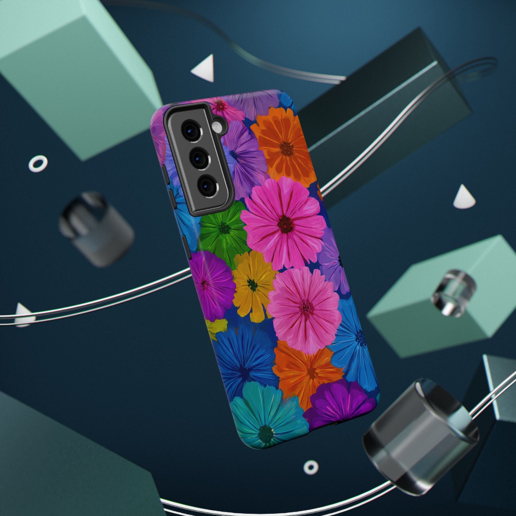 Bloom Pattern Phone Case for iPhone 11-17 and Galaxy S21-S22 Models - KARARMDESIGN