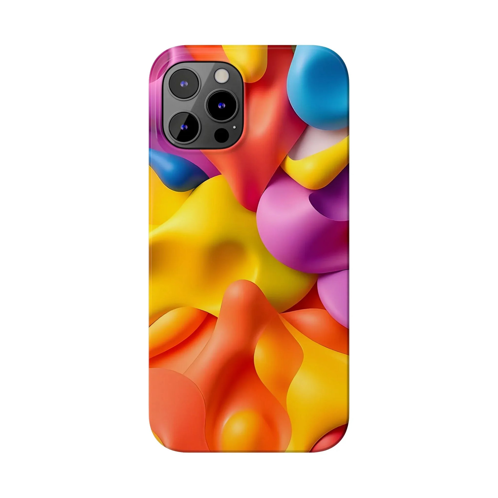 Vibrant Abstract Color Phone Case for iPhone 11-16 - KARARMDESIGN