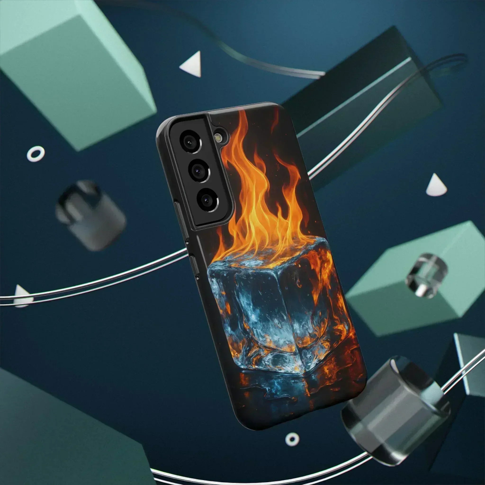 Flame Ice Phone Case for iPhone 12-16 and Galaxy S21-S22 - KARARMDESIGN