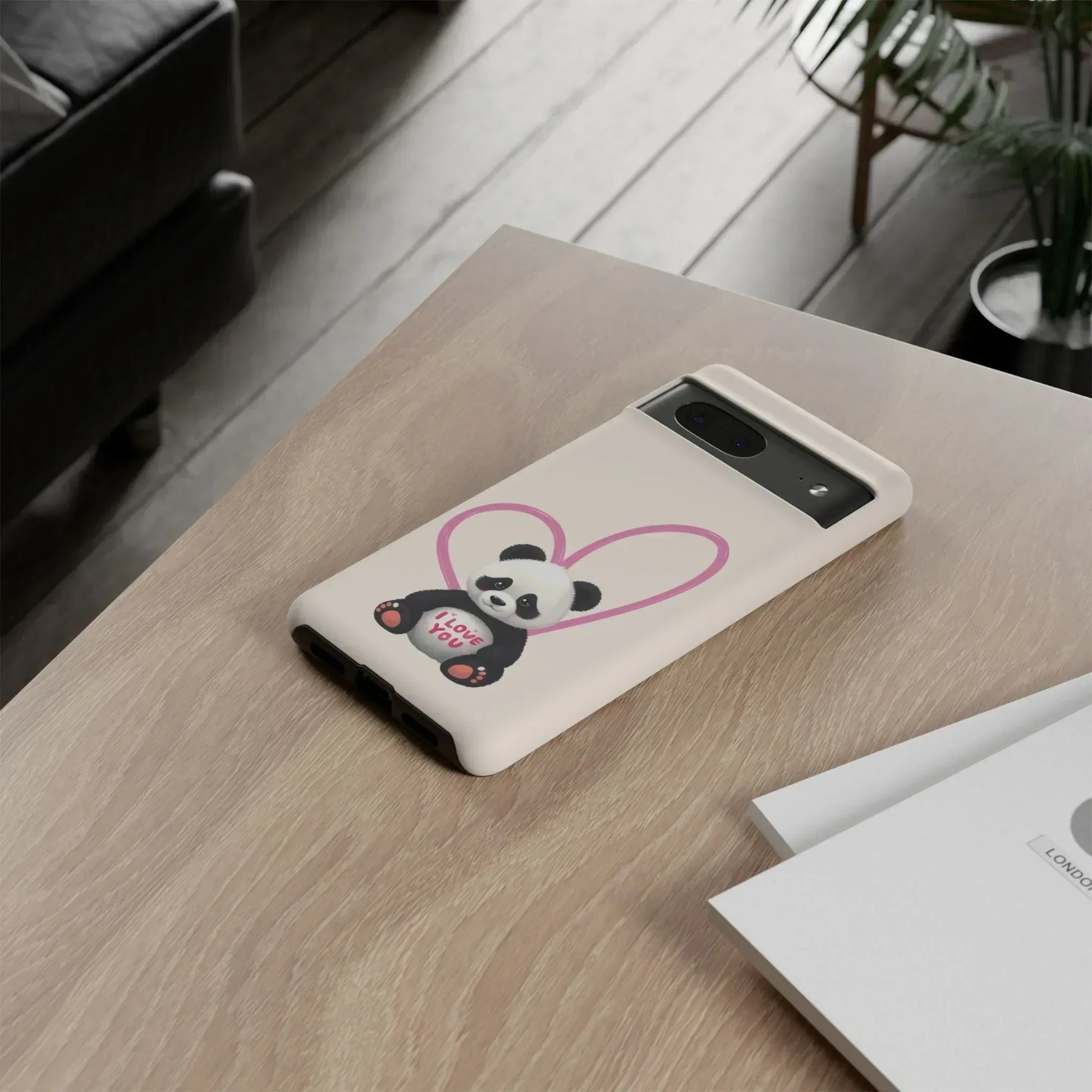 Cute Panda Heart Love Phone Case for Google Pixel up to 9 - KARARMDESIGN