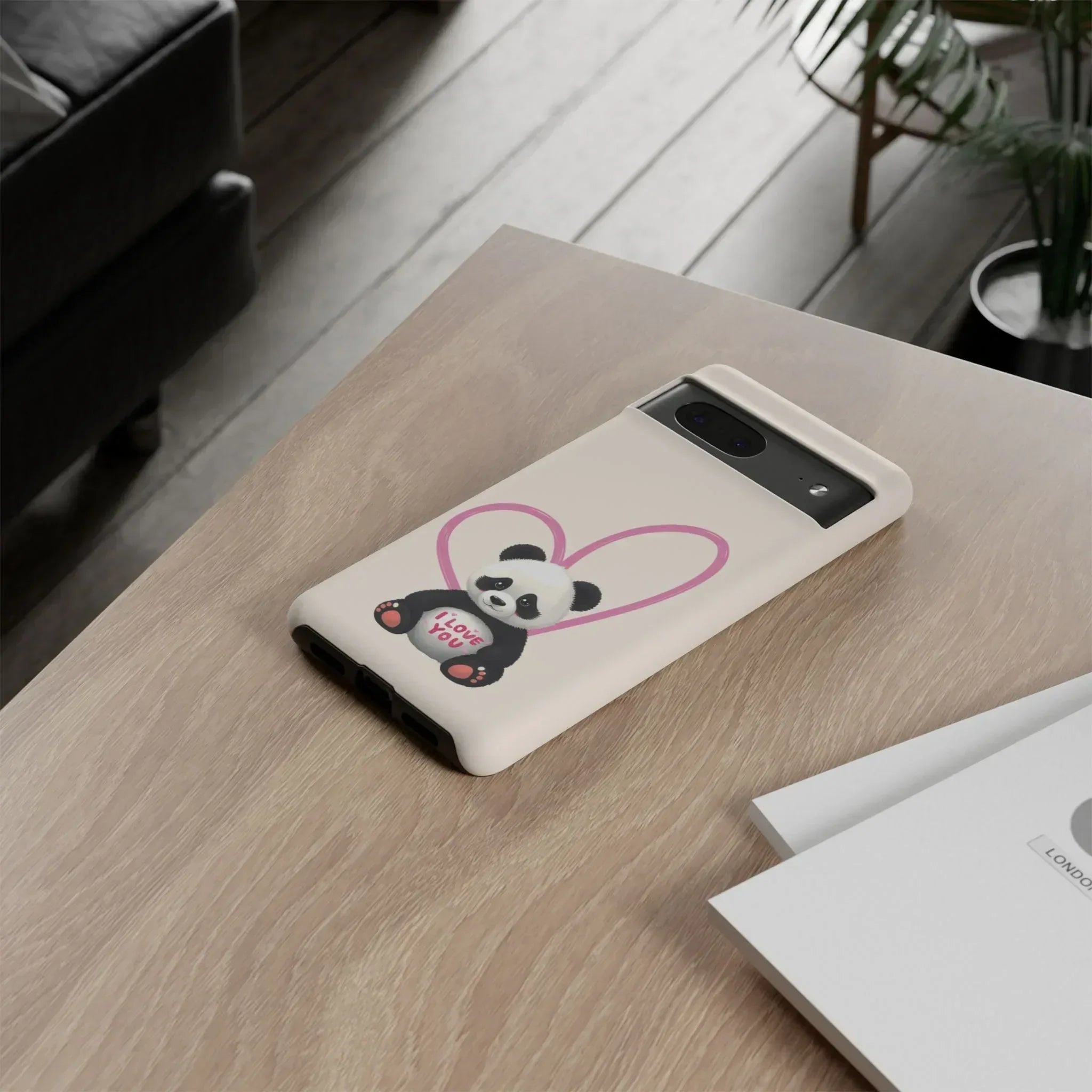 Cute Panda Heart Love Phone Case for Google Pixel up to 9 - KARARMDESIGN