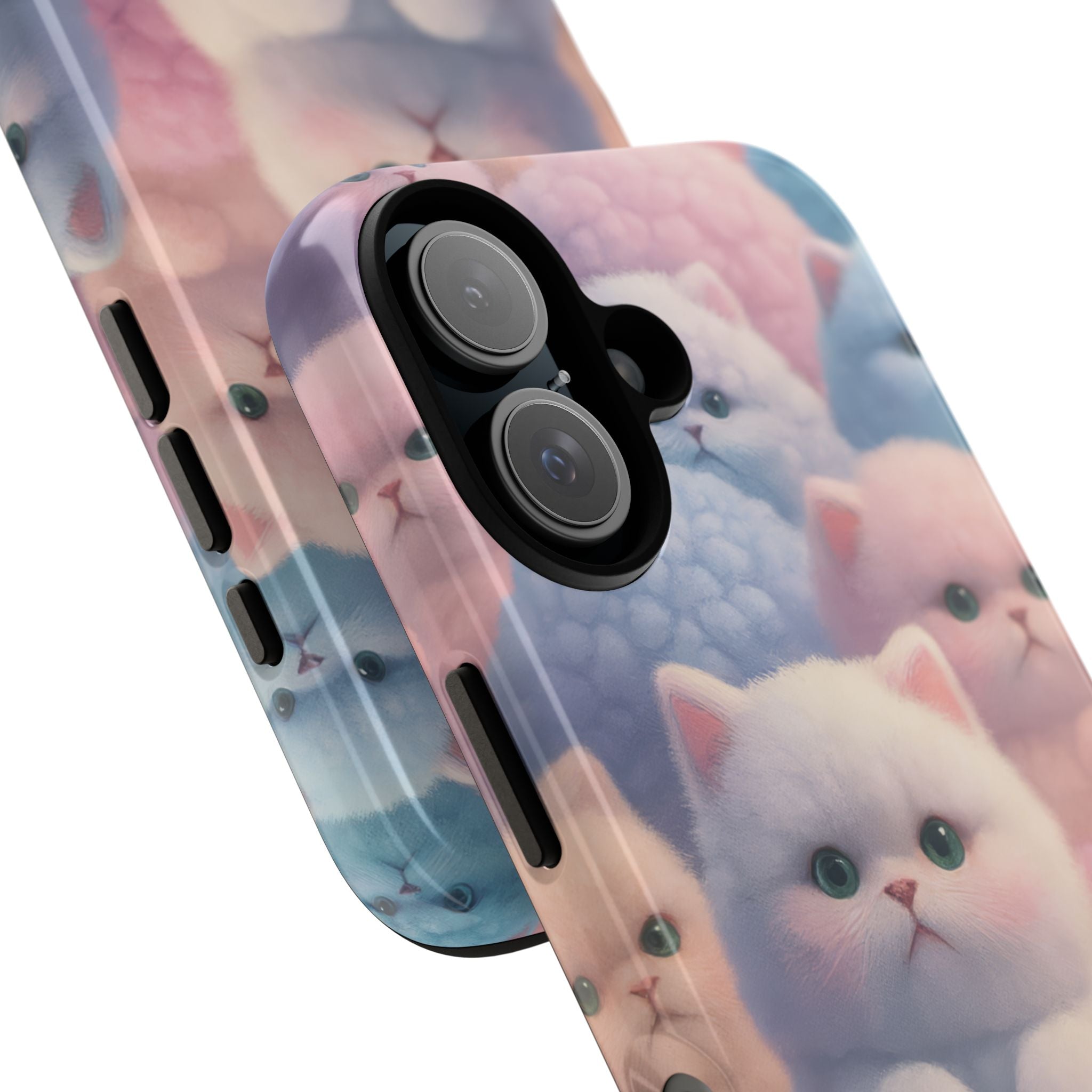 Pastel Kitten Phone Case for iPhone 8-17 and Samsung Galaxy S10-S25 Models - KARARMDESIGN