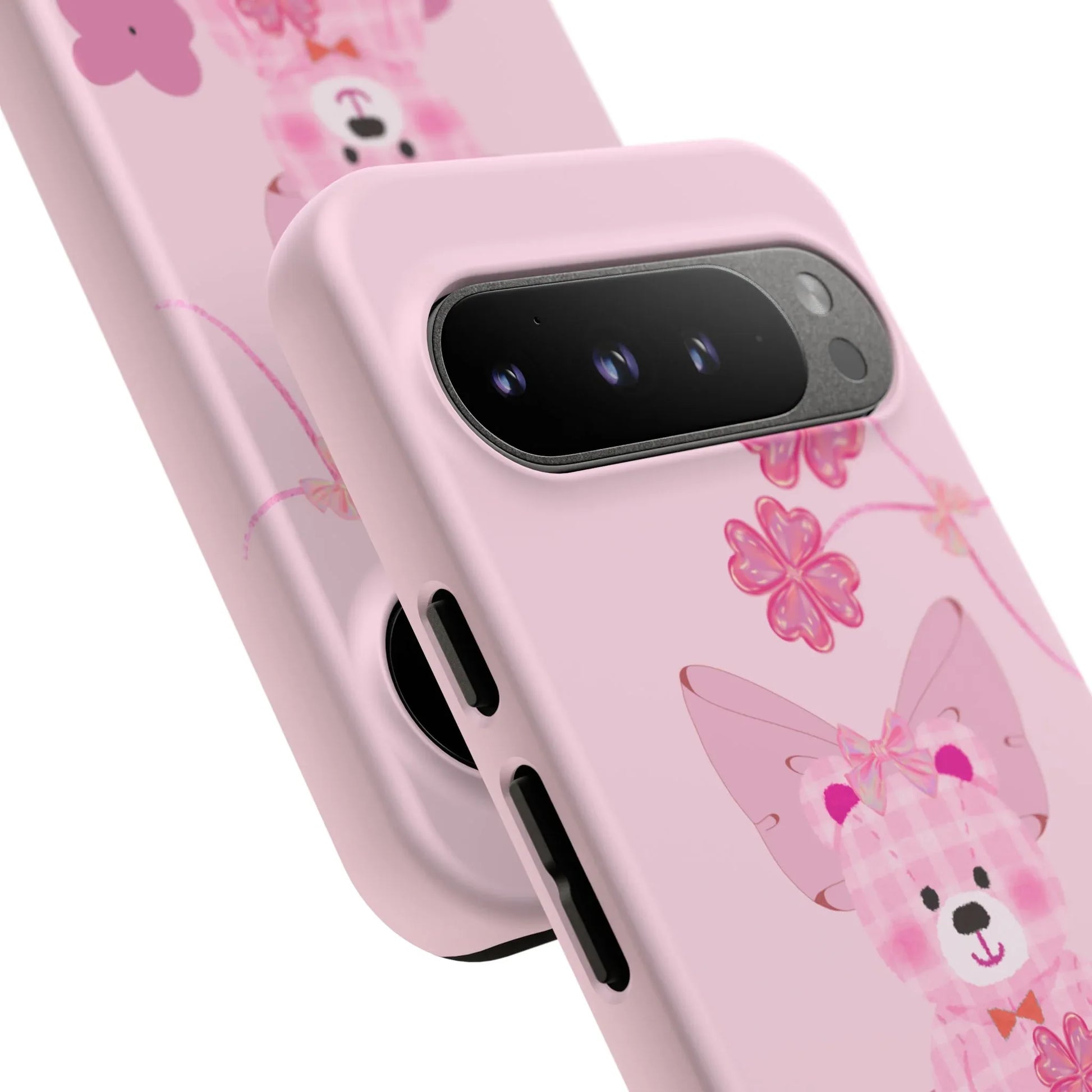 Pink Teddy Bear Phone Cases for iPhone, Pixel and Galaxy - KARARMDESIGN