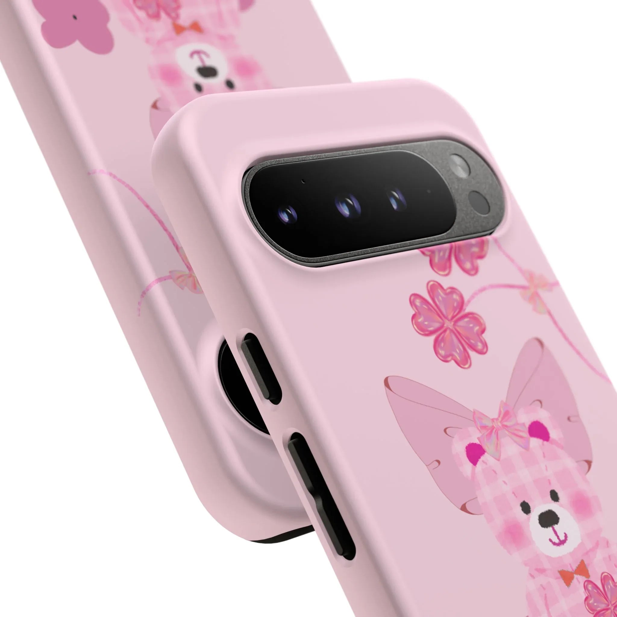 Pink Teddy Bear Phone Cases for iPhone, Pixel and Galaxy - KARARMDESIGN
