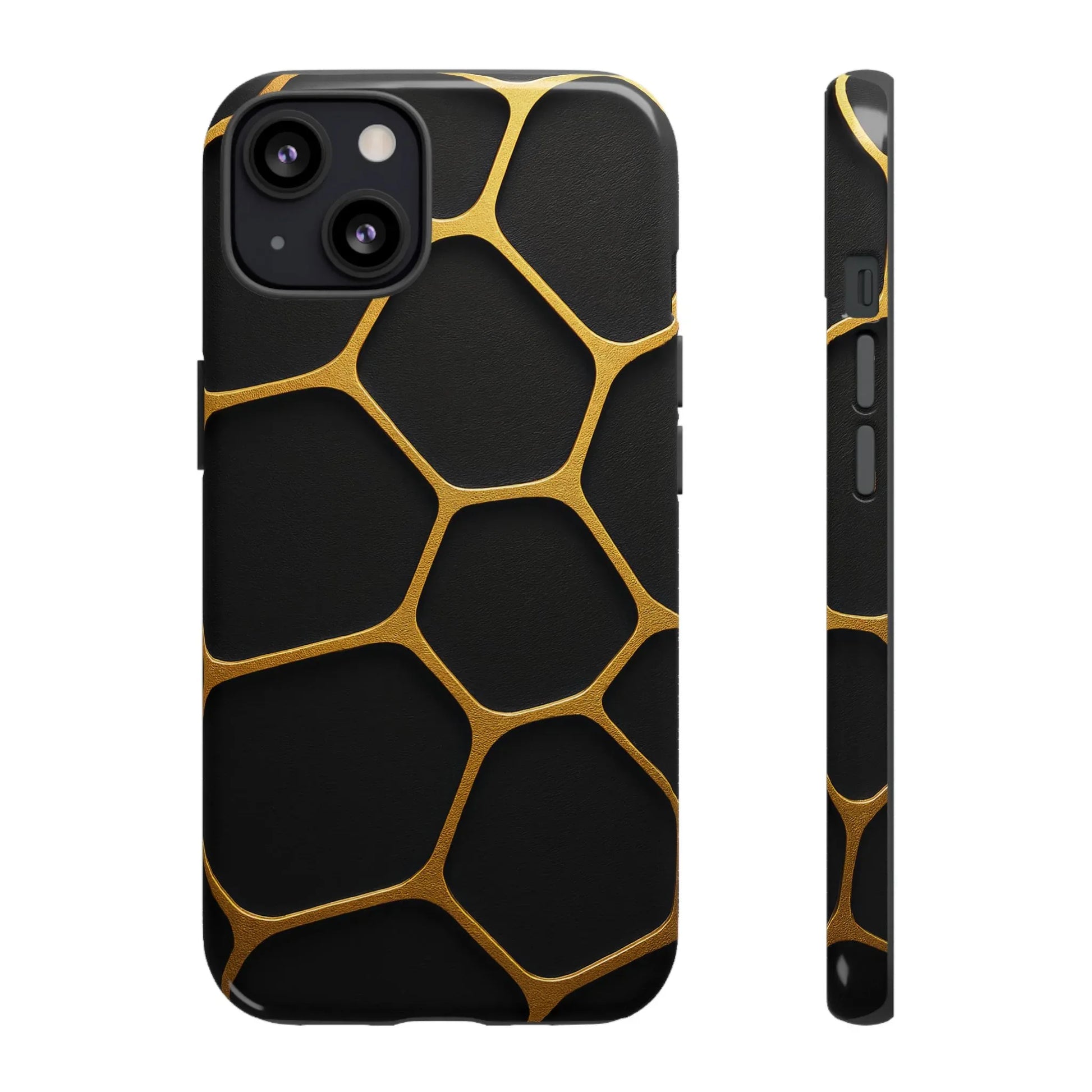 Golden Cellscape Phone Case for iPhone 8-17 and Galaxy S20-S25 - KARARMDESIGN