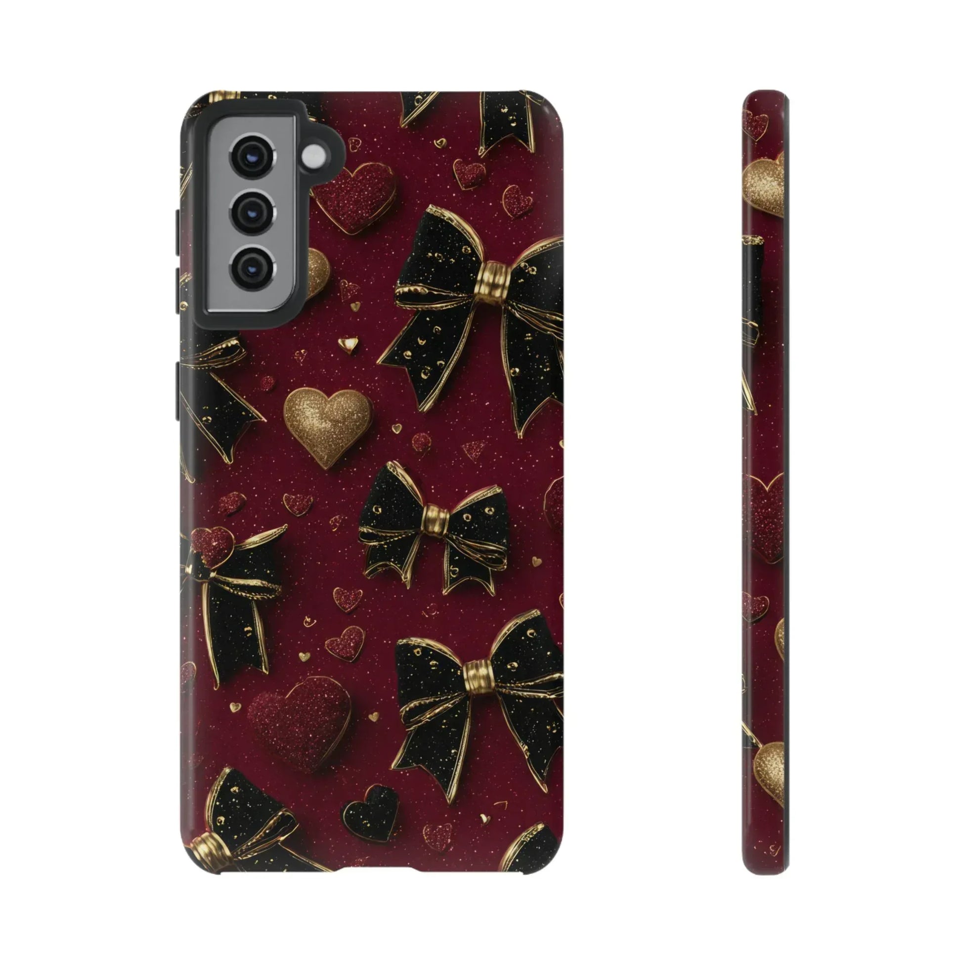 Velvet Valentine Charm Phone Case for iPhone 11-17 and Galaxy S10-S25 - KARARMDESIGN