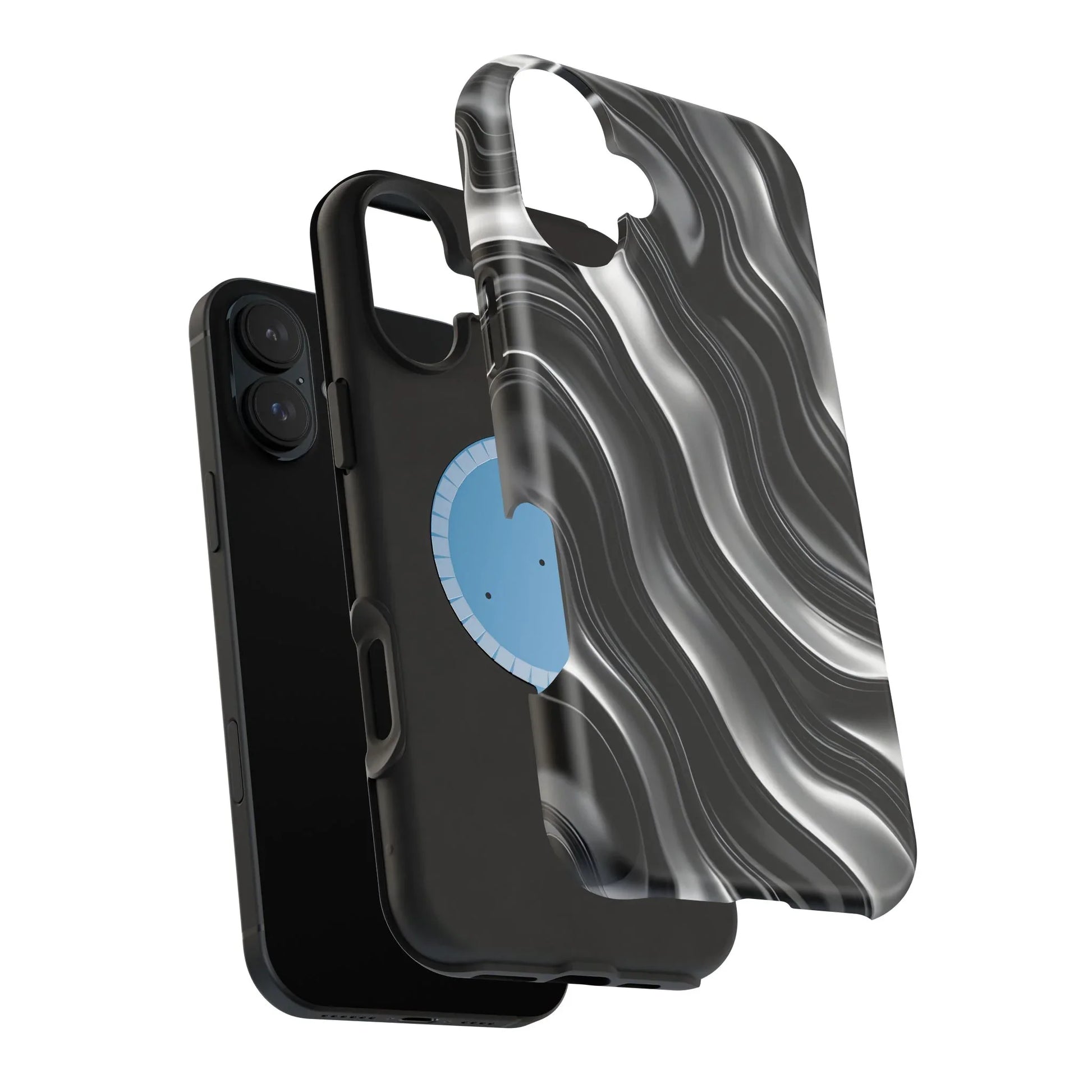 Wavy Illusion Marble Phone Case for iPhone 13-17 - KARARMDESIGN