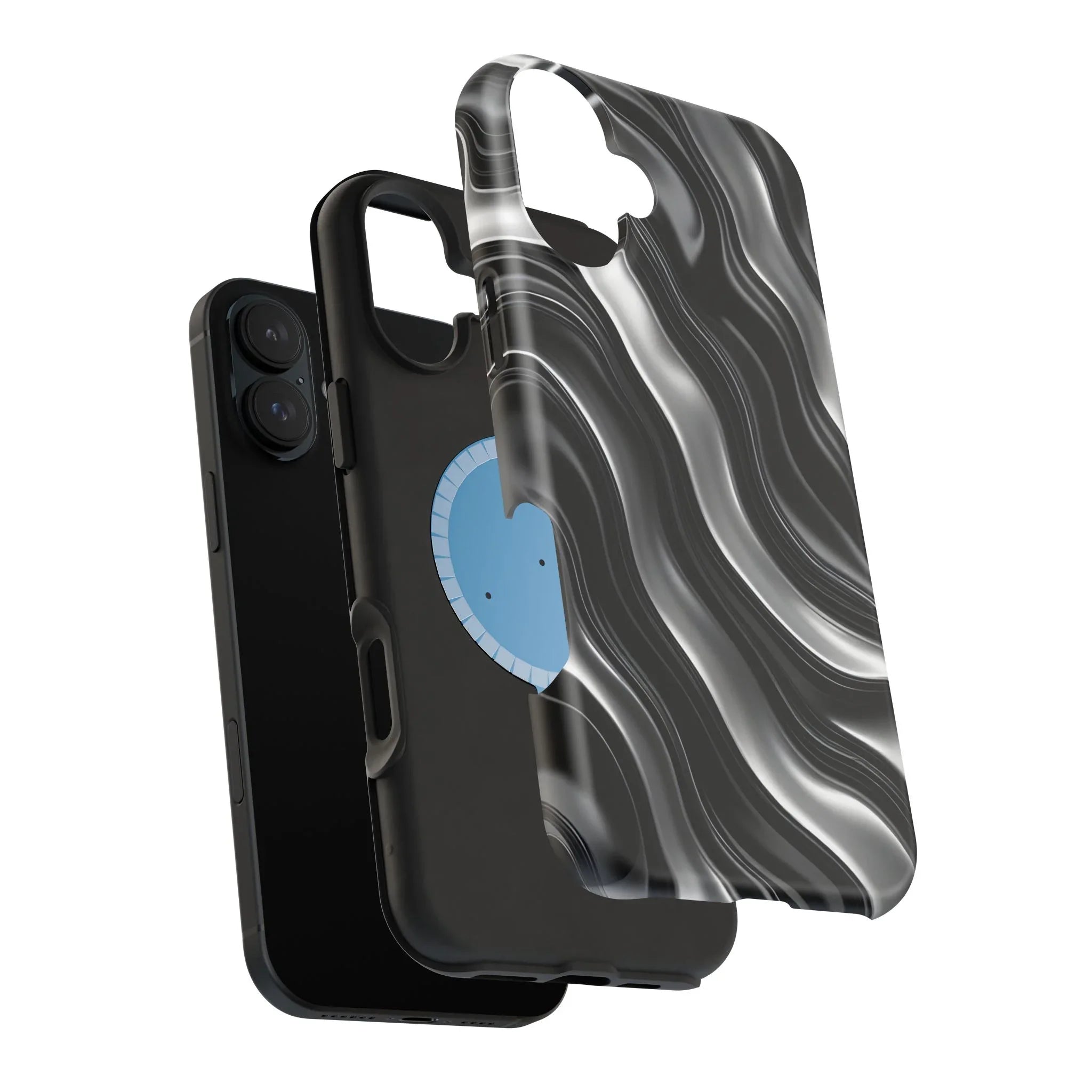 Wavy Illusion Marble Phone Case for iPhone 13-17 - KARARMDESIGN