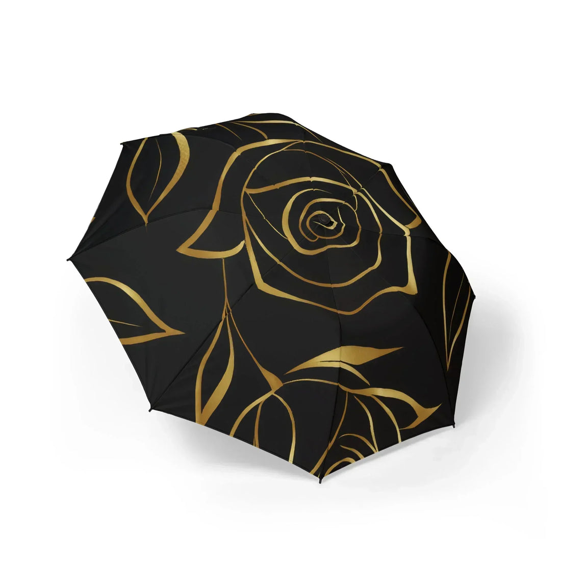 Golden Rose Umbrella Semi-Automatic Foldable Umbrella - KARARMDESIGN